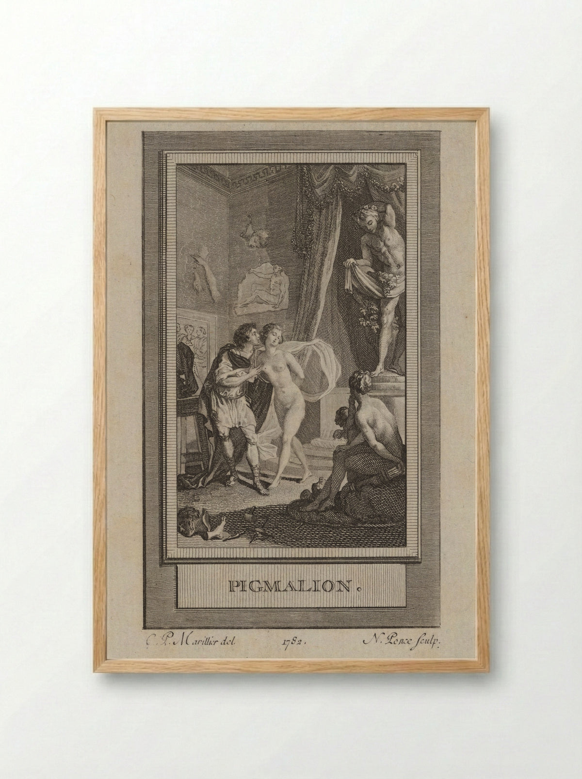 Pygmalion - Nicolas Ponce - Framed Print Wood