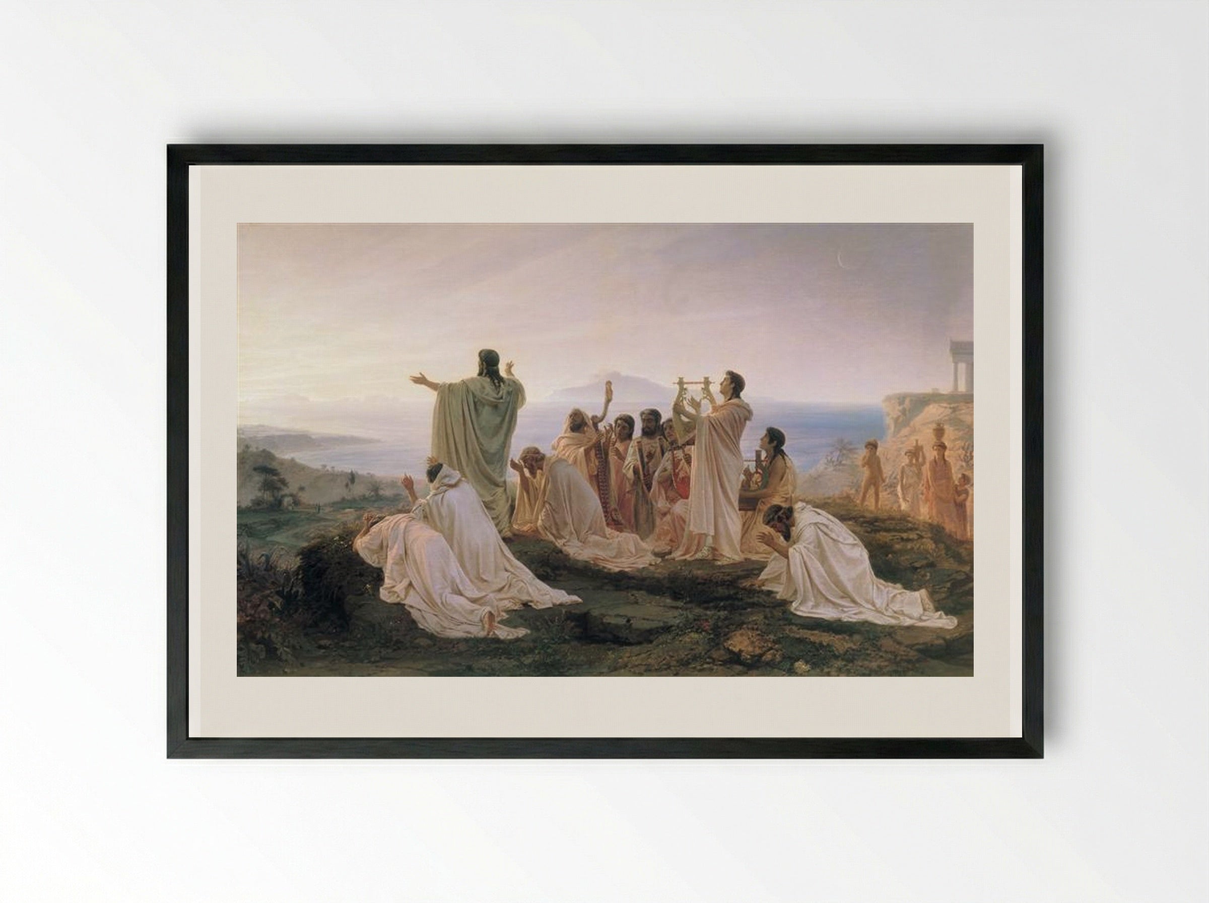 Pythagoreans Celebrate Sunrise - Fyodor Bronnikov - Framed Print Black