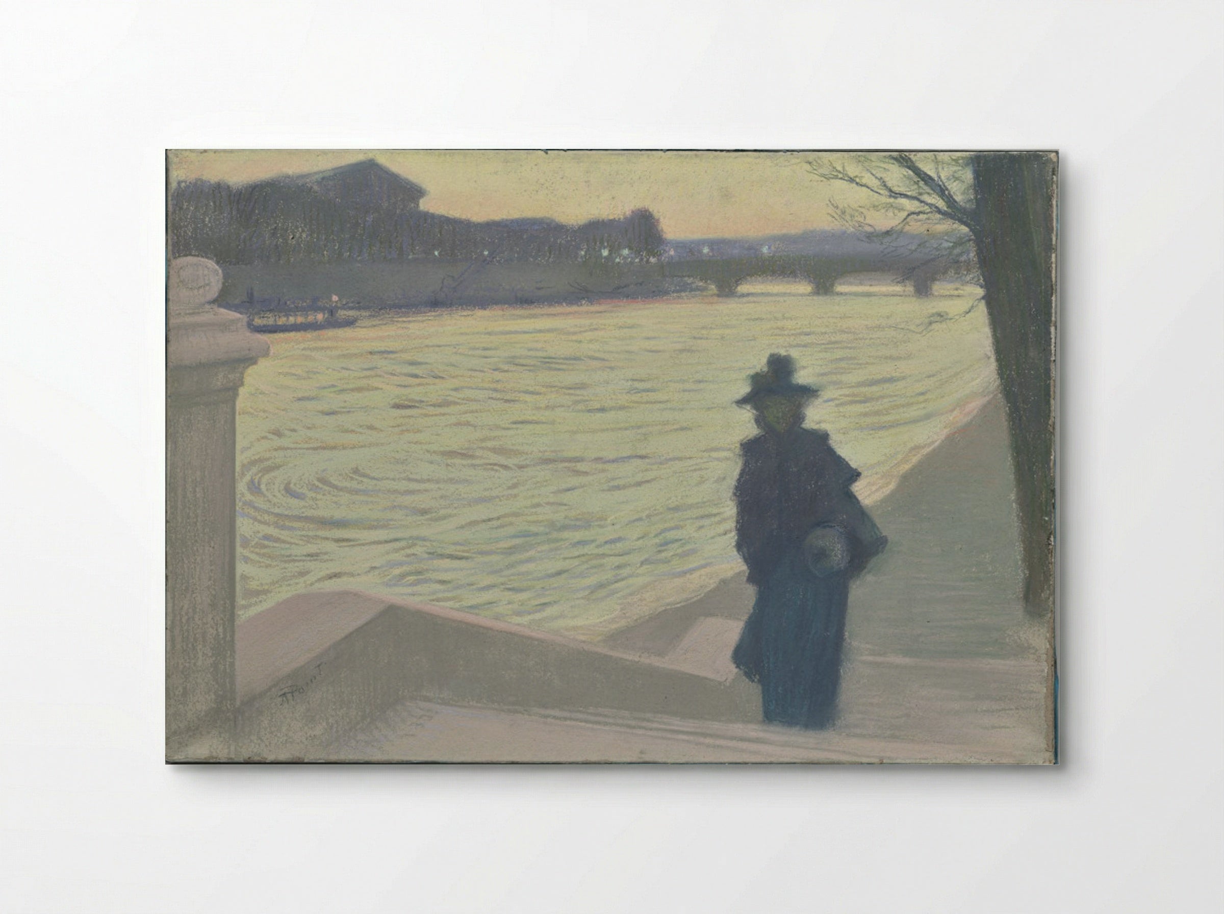 Quais de Seine en nocturne - Armand Point - Poster
