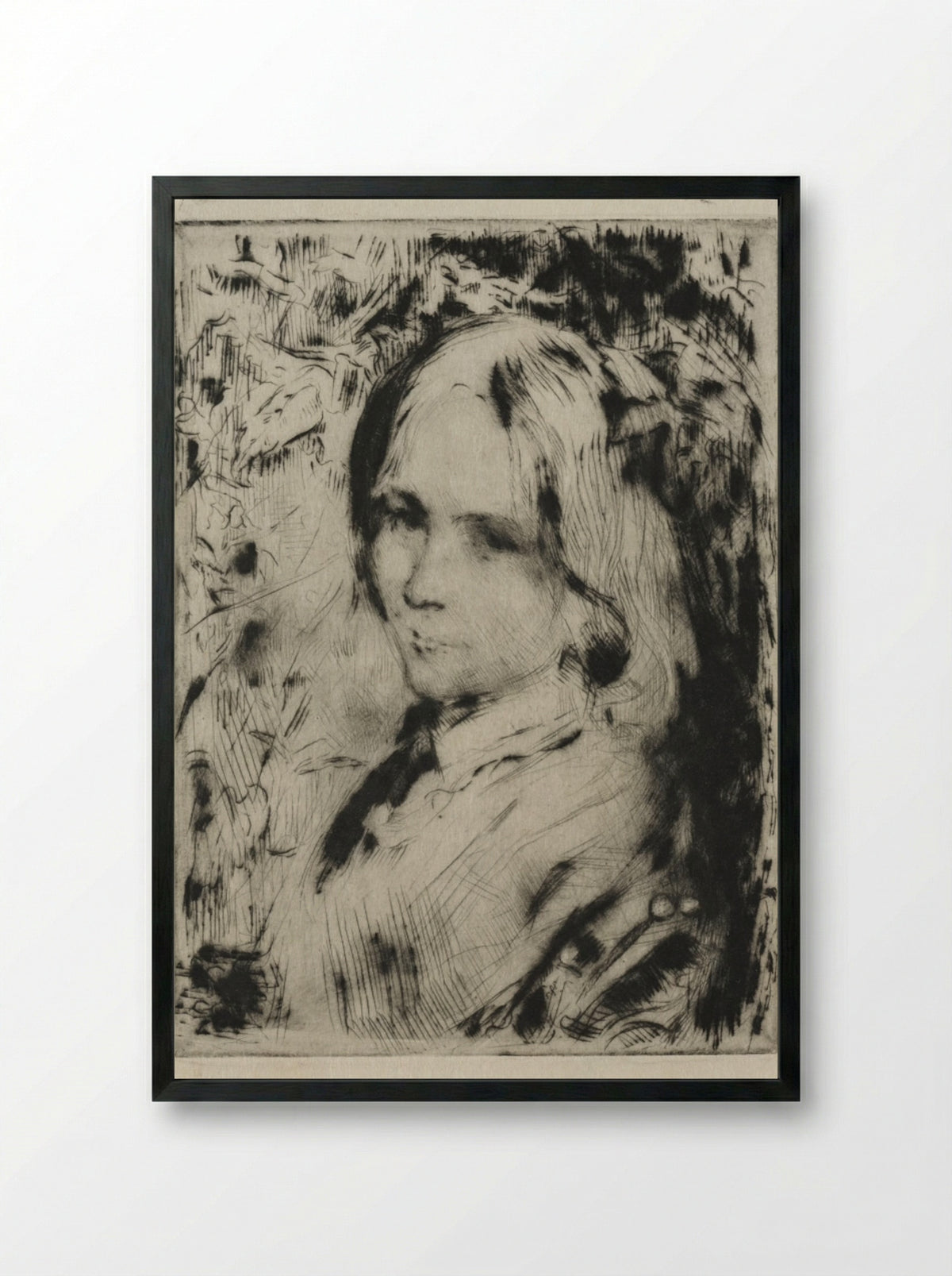 Quand tu seras fleur devenue - Charles Albert Waltner - Framed Print Black