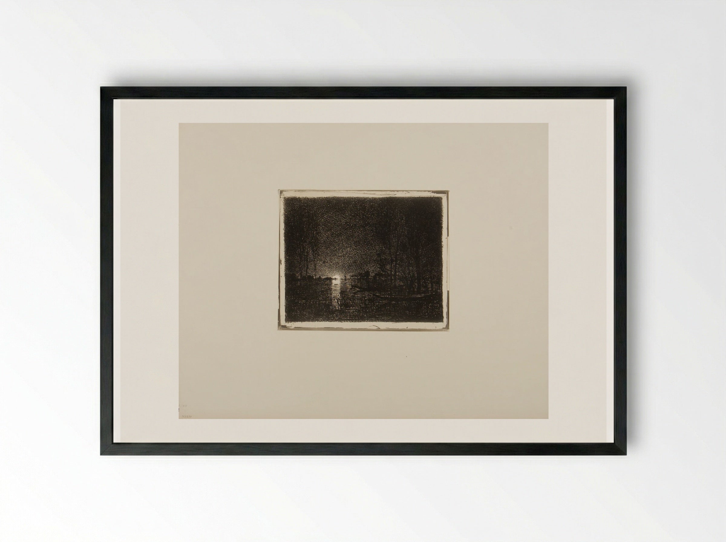 Quarante Cliché-Glace - Jean-Baptiste-Camille Corot - Framed Print Black