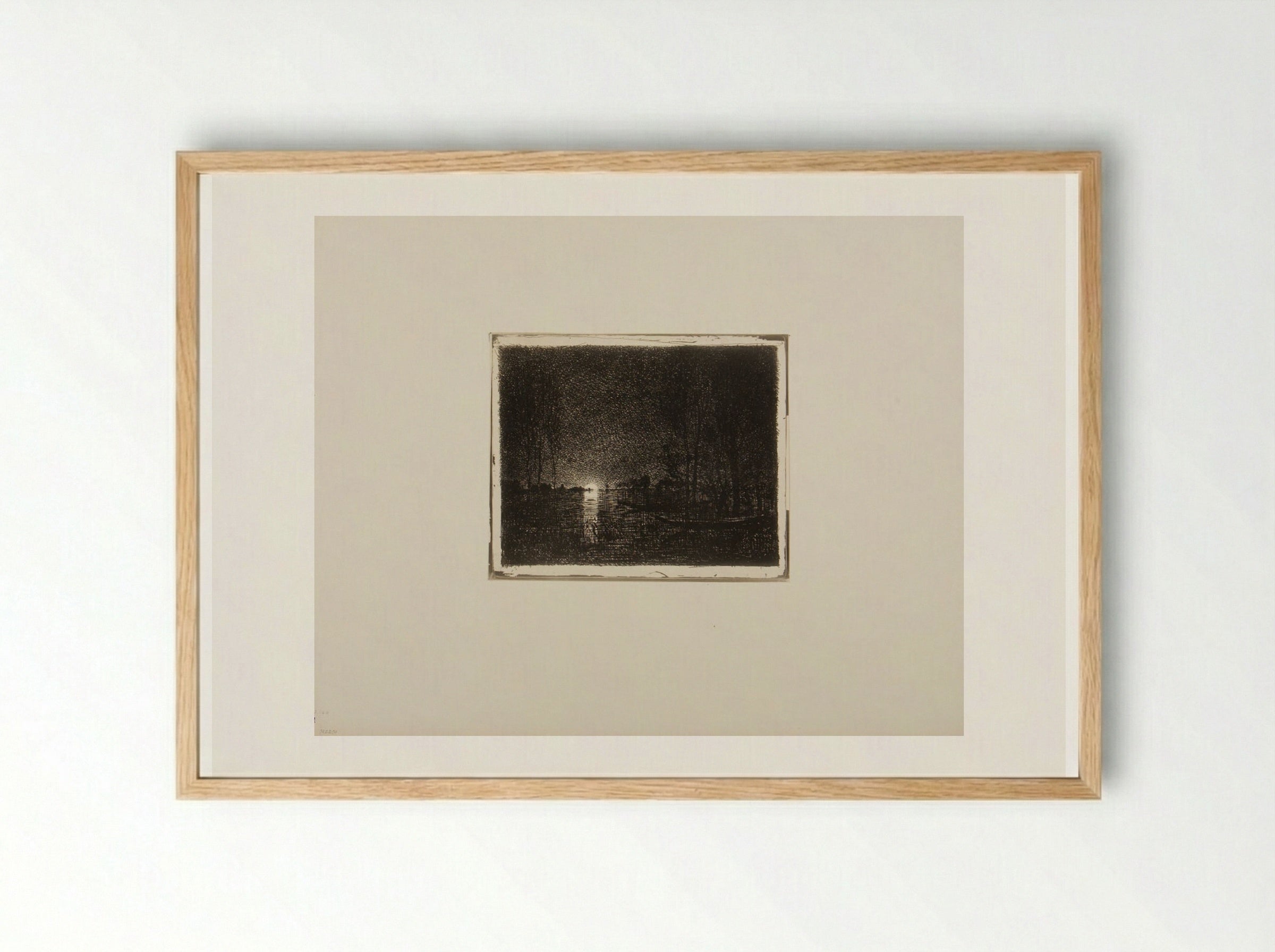 Quarante Cliché-Glace - Jean-Baptiste-Camille Corot - Framed Print Wood