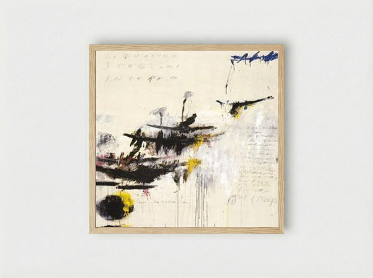 Quattro stagioni, Part IV: Inverno - Cy Twombly - Framed Print Wood