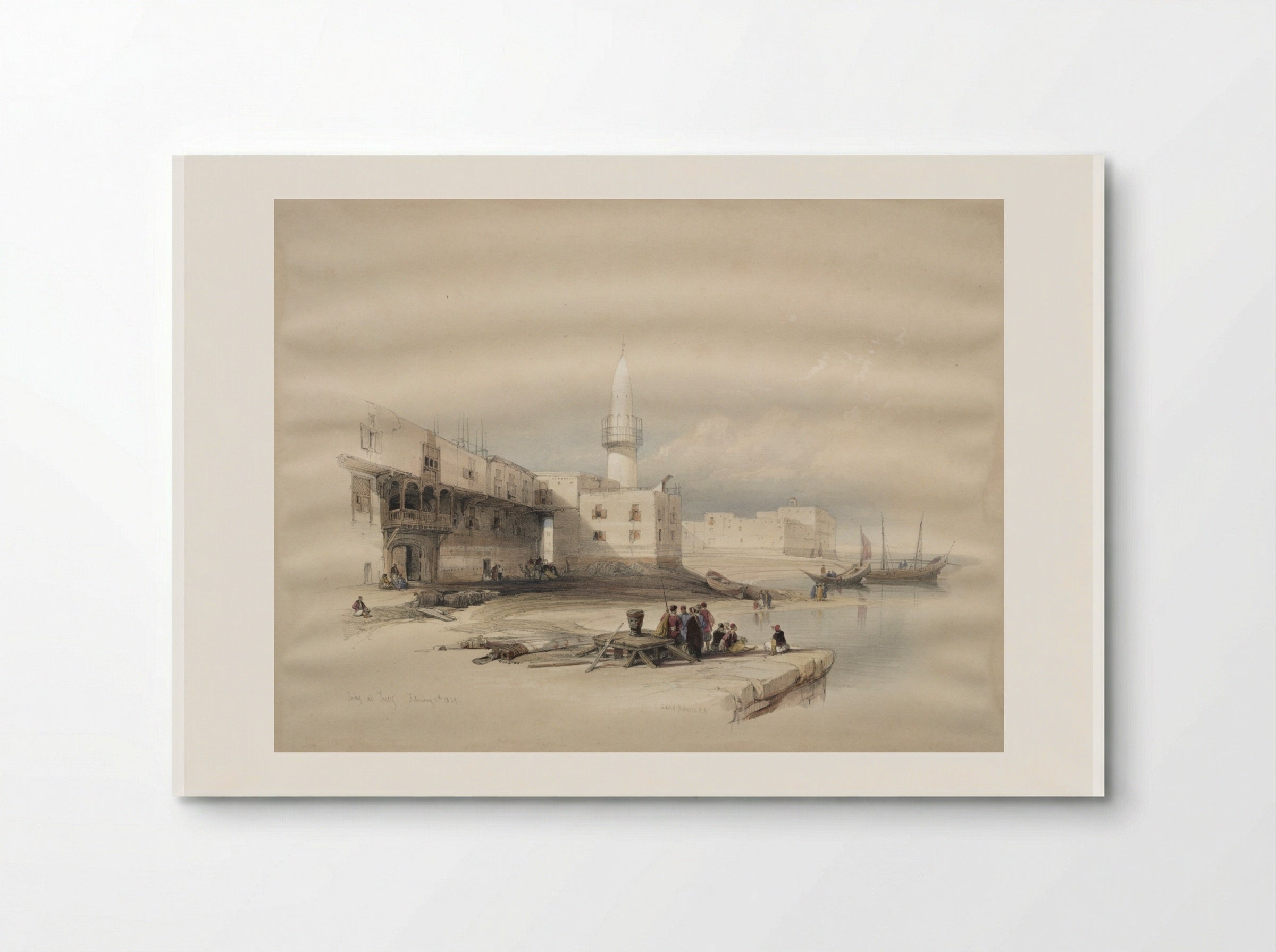 Quay at Suez - David Roberts - Poster
