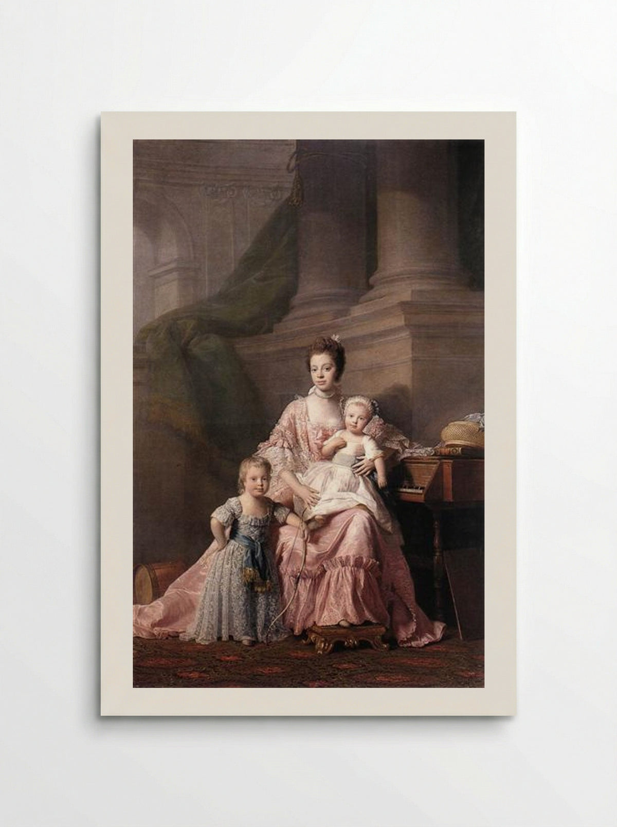Queen Charlotte with her Two Children - Allan Ramsay - Poster