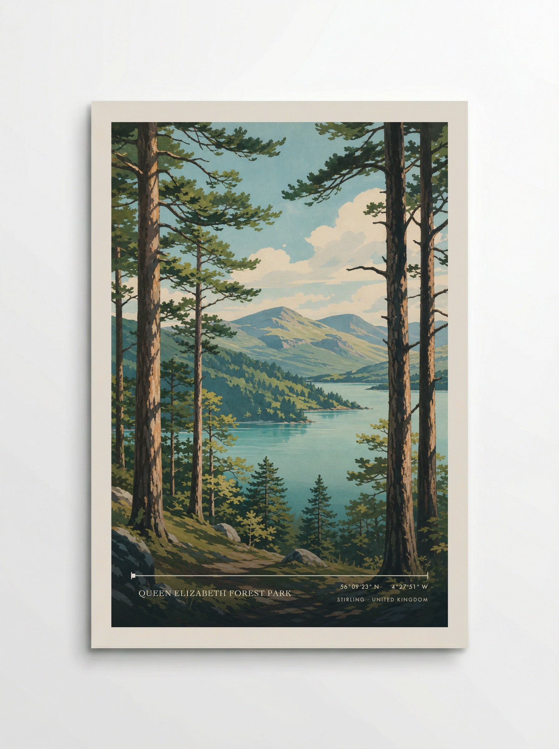 Queen Elizabeth Forest Park Stirling United Kingdom Travel Poster - Poster