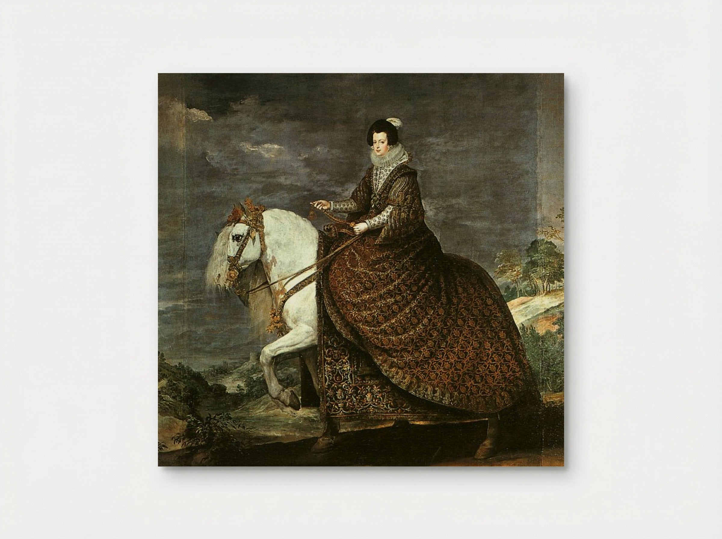 Queen Isabel of Bourbon on Horseback - Diego Velázquez - Poster