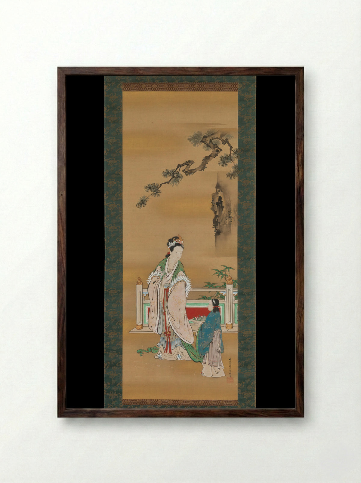 Queen Mother of the West - Kano Osanobu - Framed Print Dark Wood