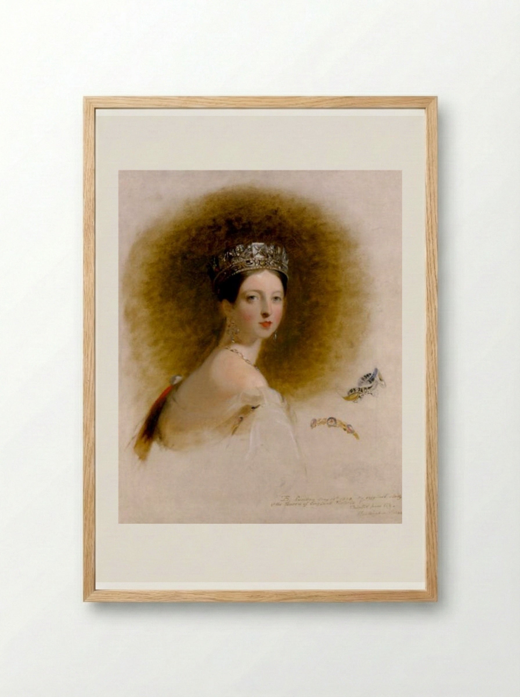 Queen Victoria (Study from Life) - Thomas Sully - Framed Print Wood