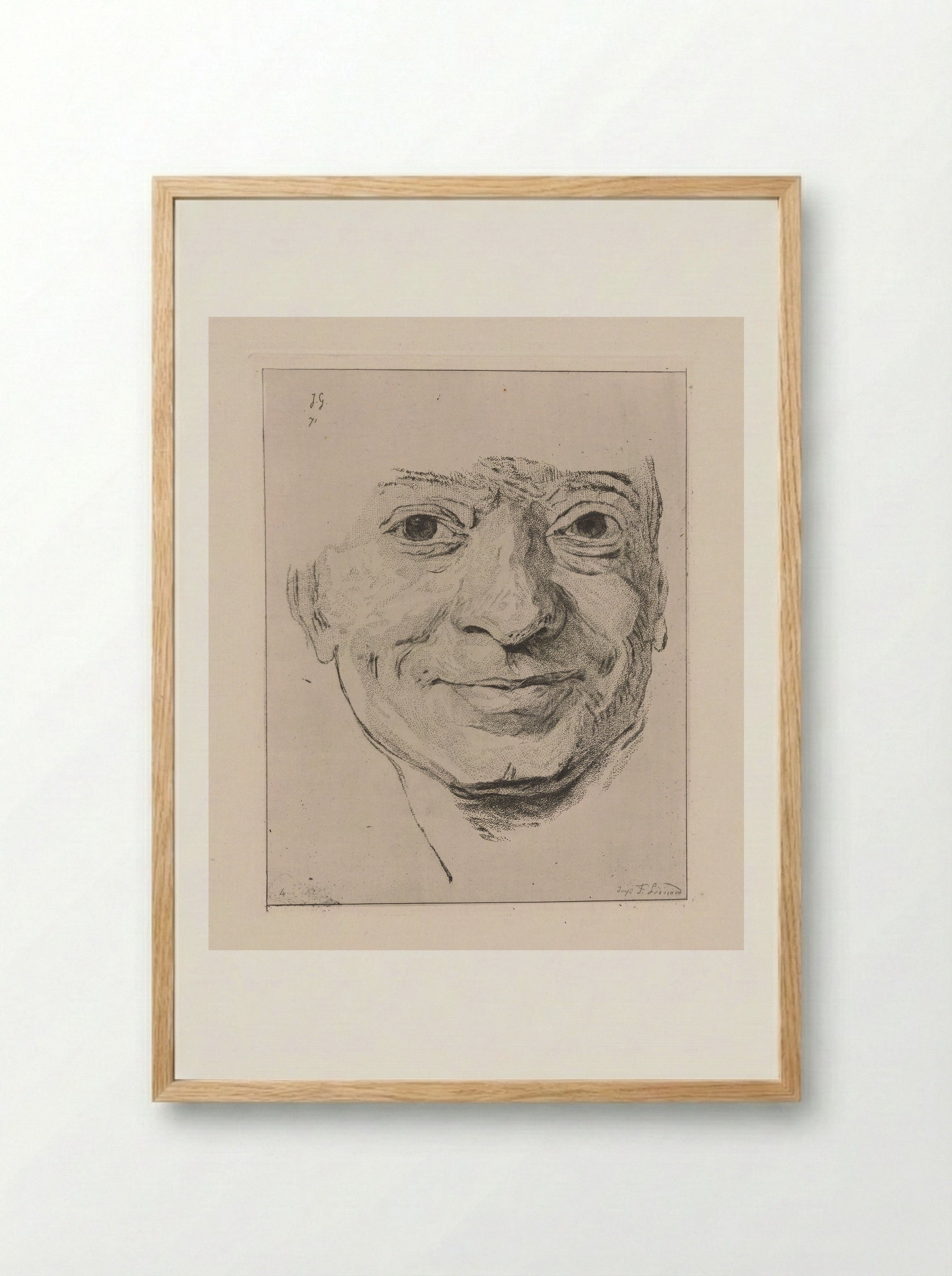 Quentin de La Tour - Jules de Goncourt - Framed Print Wood