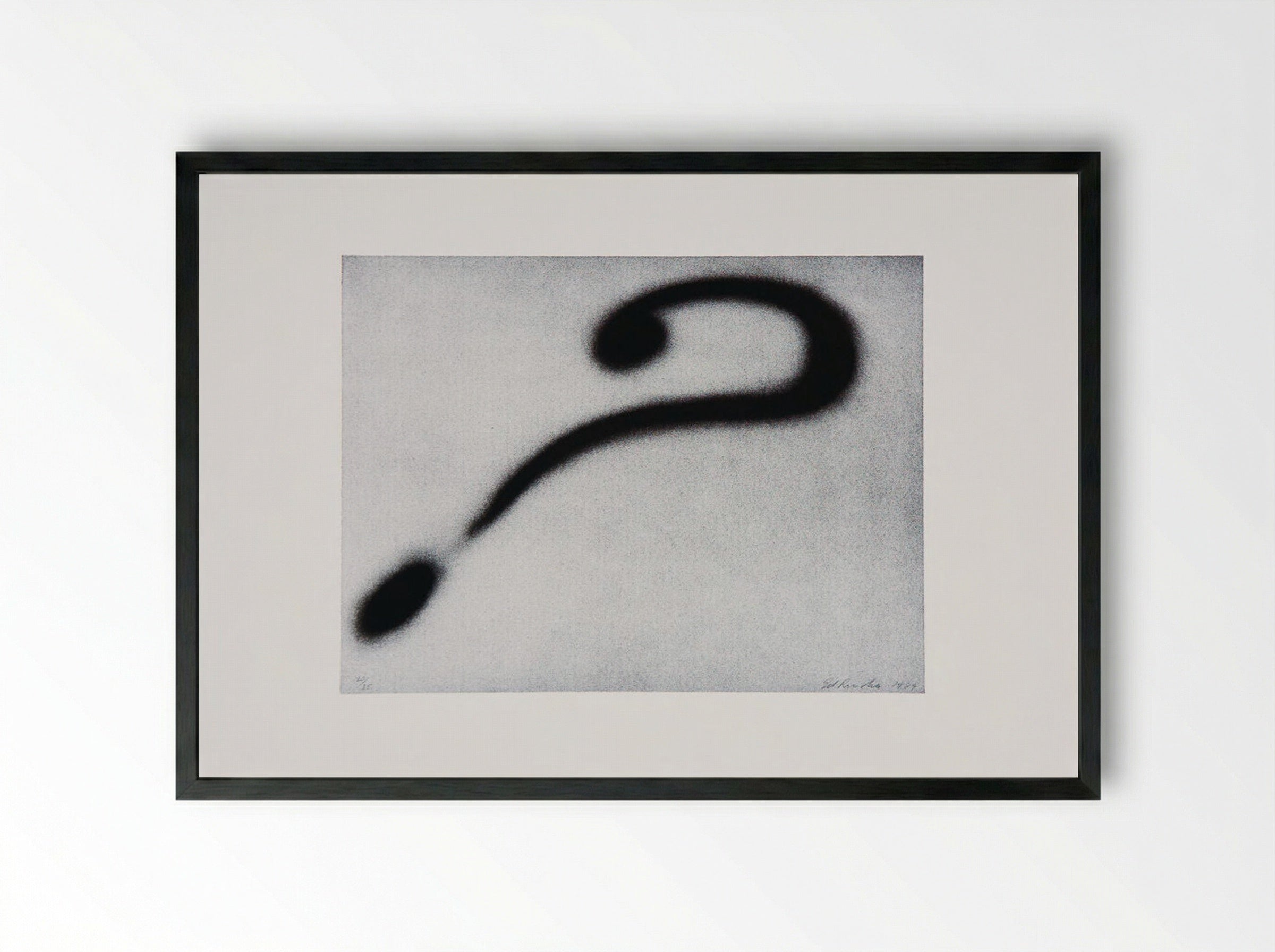 Question - Edward Ruscha - Framed Print Black