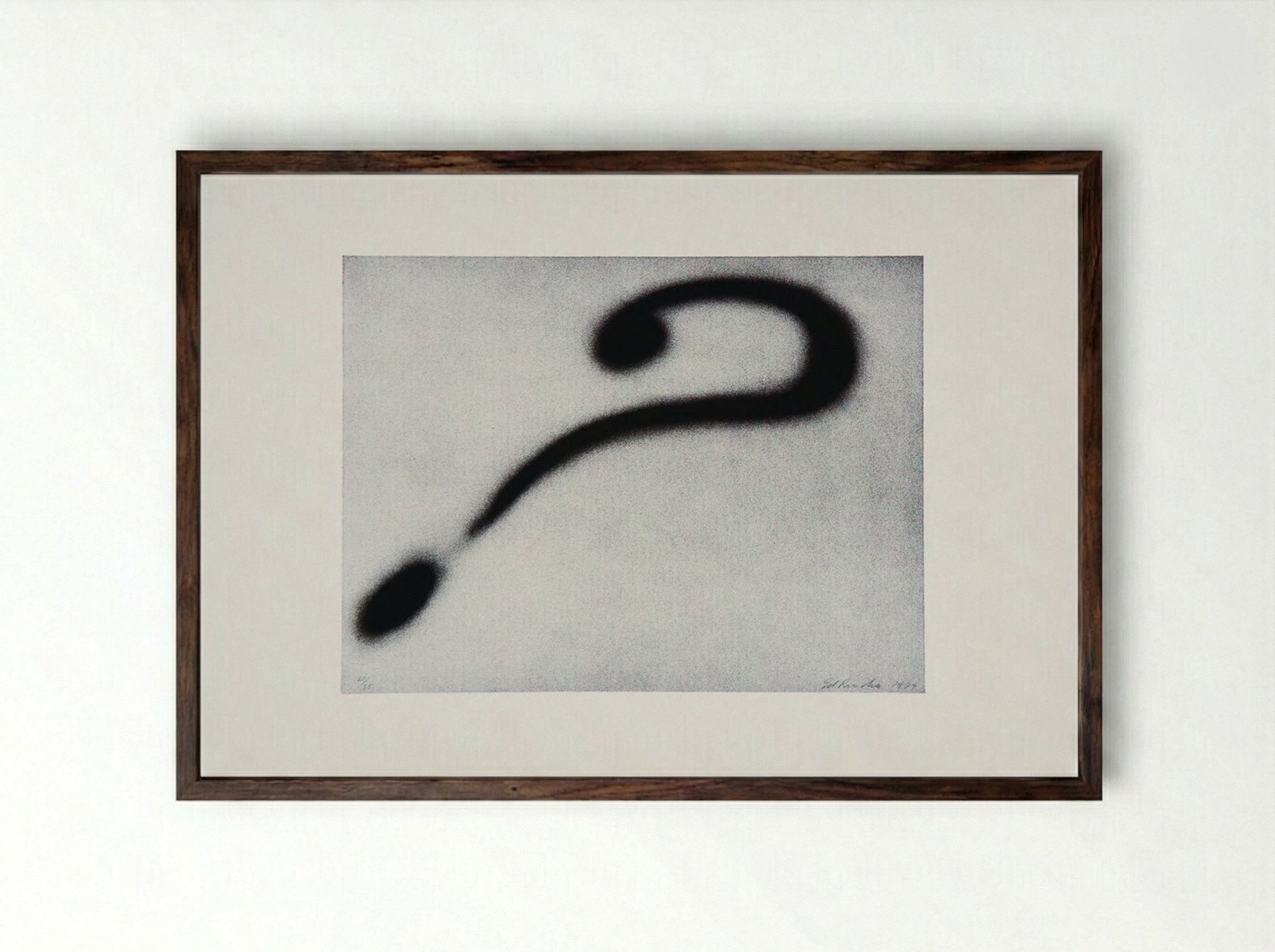 Question - Edward Ruscha - Framed Print Dark Wood