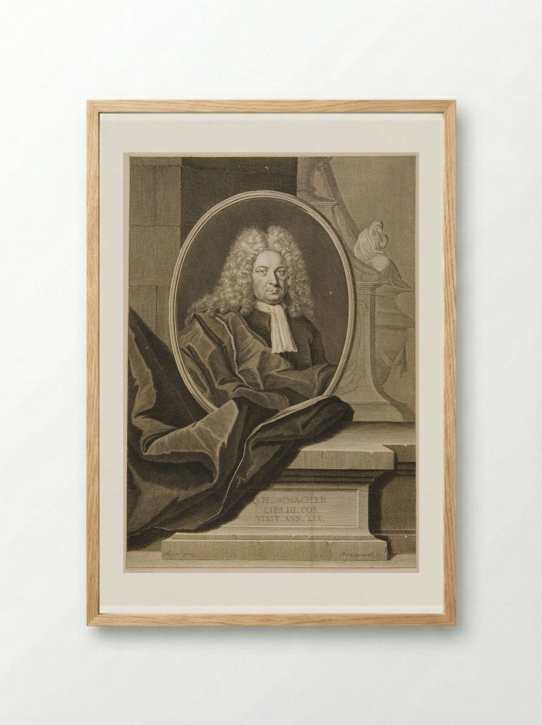 Quirin Hartman Schacher - Johann Martin Bernigeroth - Framed Print Wood
