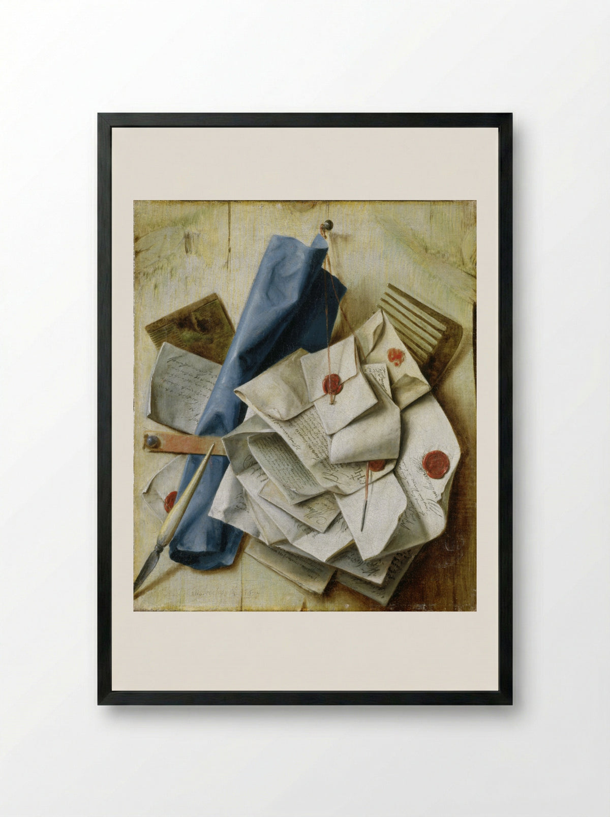 Quodlibet - Cornelis Norbertus Gysbrechts - Framed Print Black