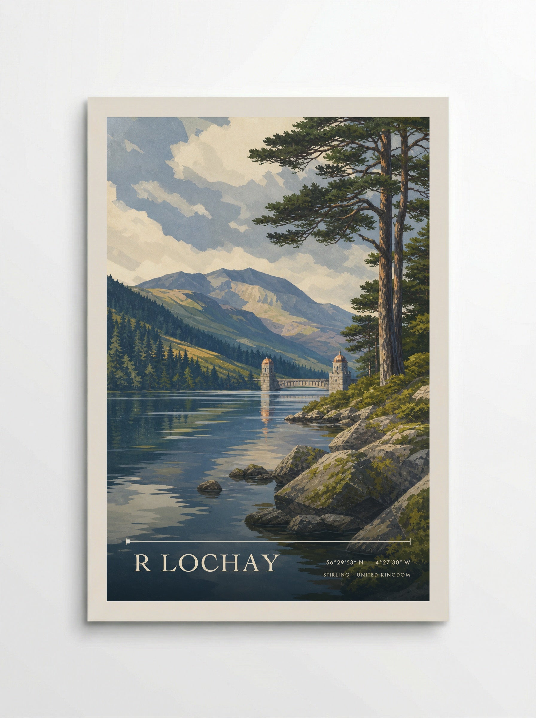 R Lochay Stirling United Kingdom Travel Poster - Poster