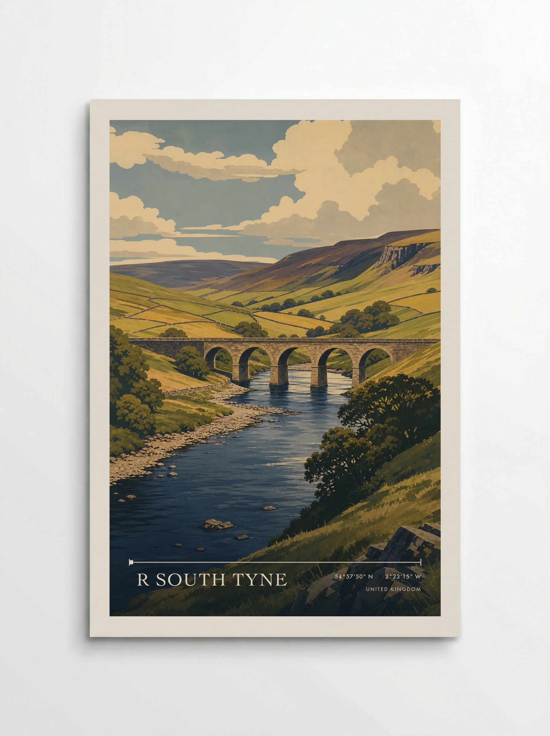 R South Tyne United Kingdom Travel Poster - Poster