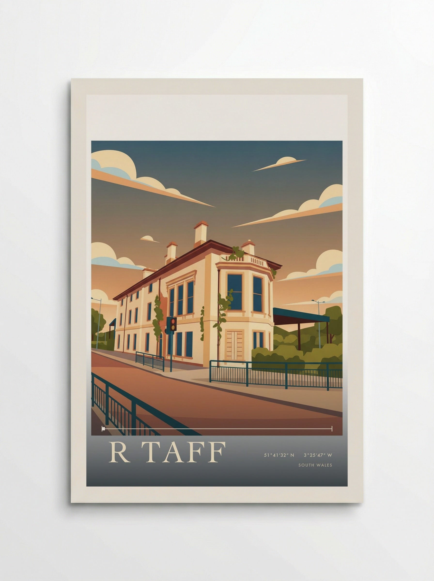 R Taff South Wales Wales Travel Poster - Poster