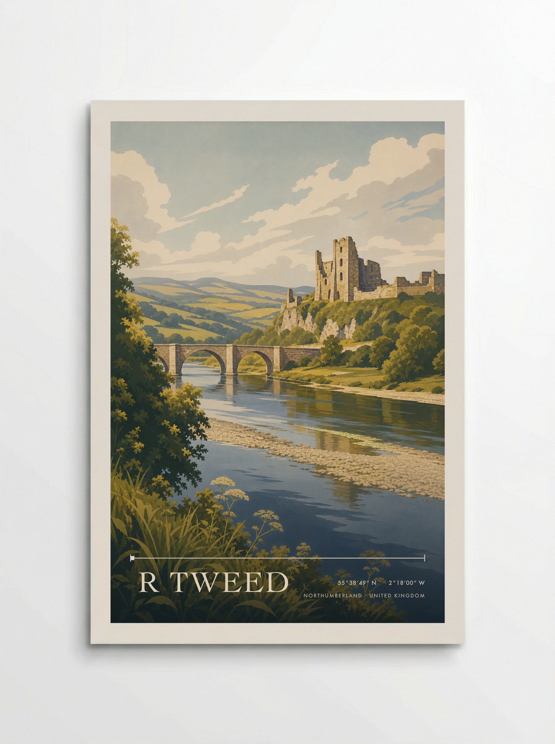 R Tweed Northumberland United Kingdom Travel Poster - Poster