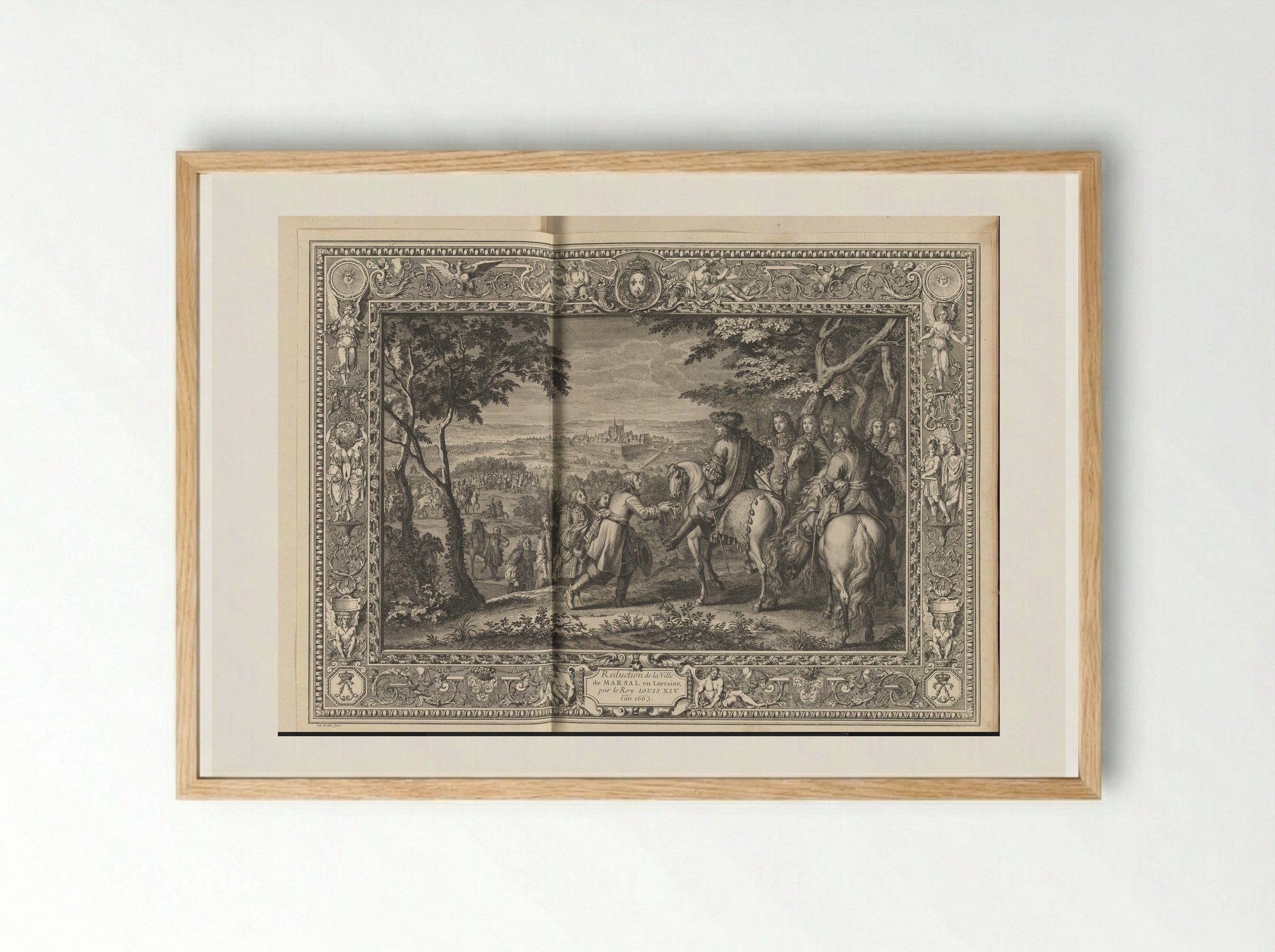 Réduction de la Ville de Marsal - Gérard Audran - Framed Print Wood