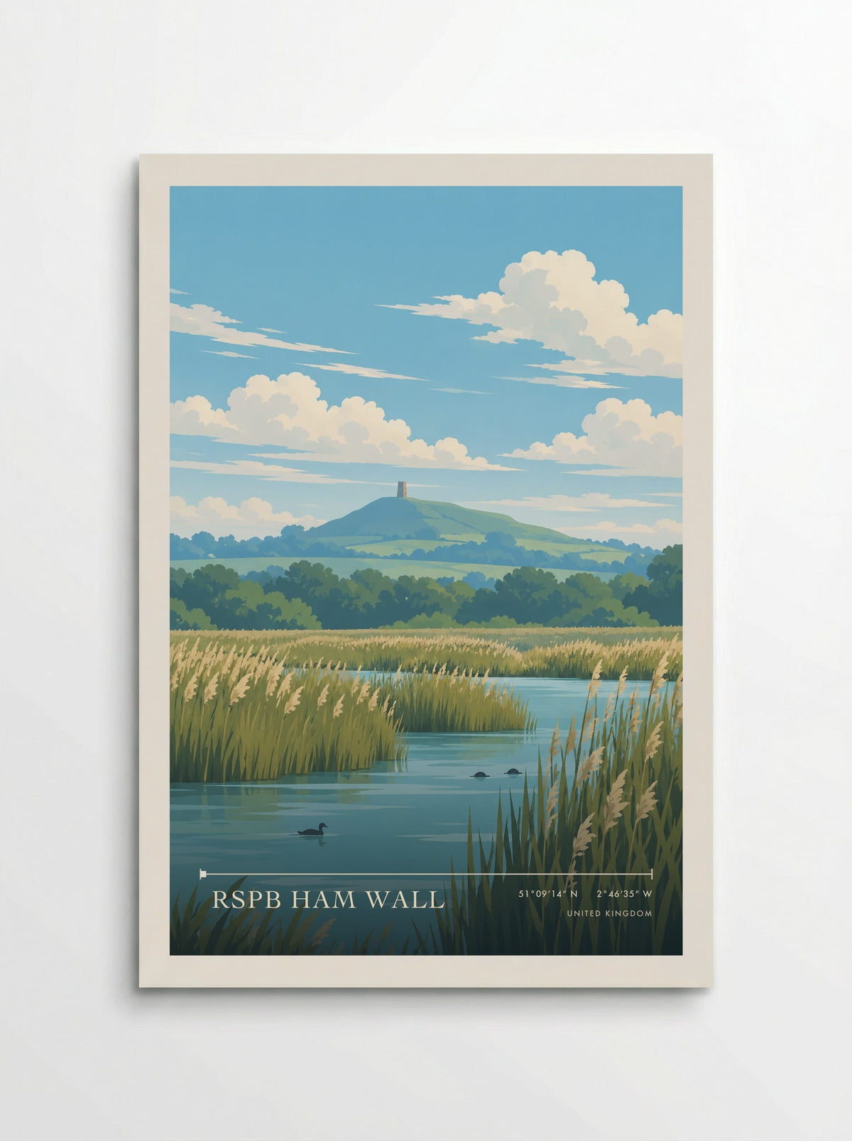 RSPB Ham Wall | Travel Poster - Poster