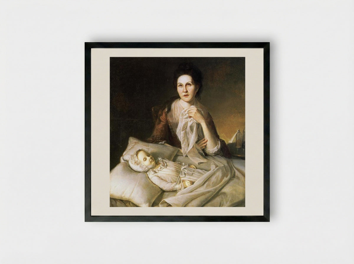 Rachel Weeping - Charles Willson Peale - Framed Print Black