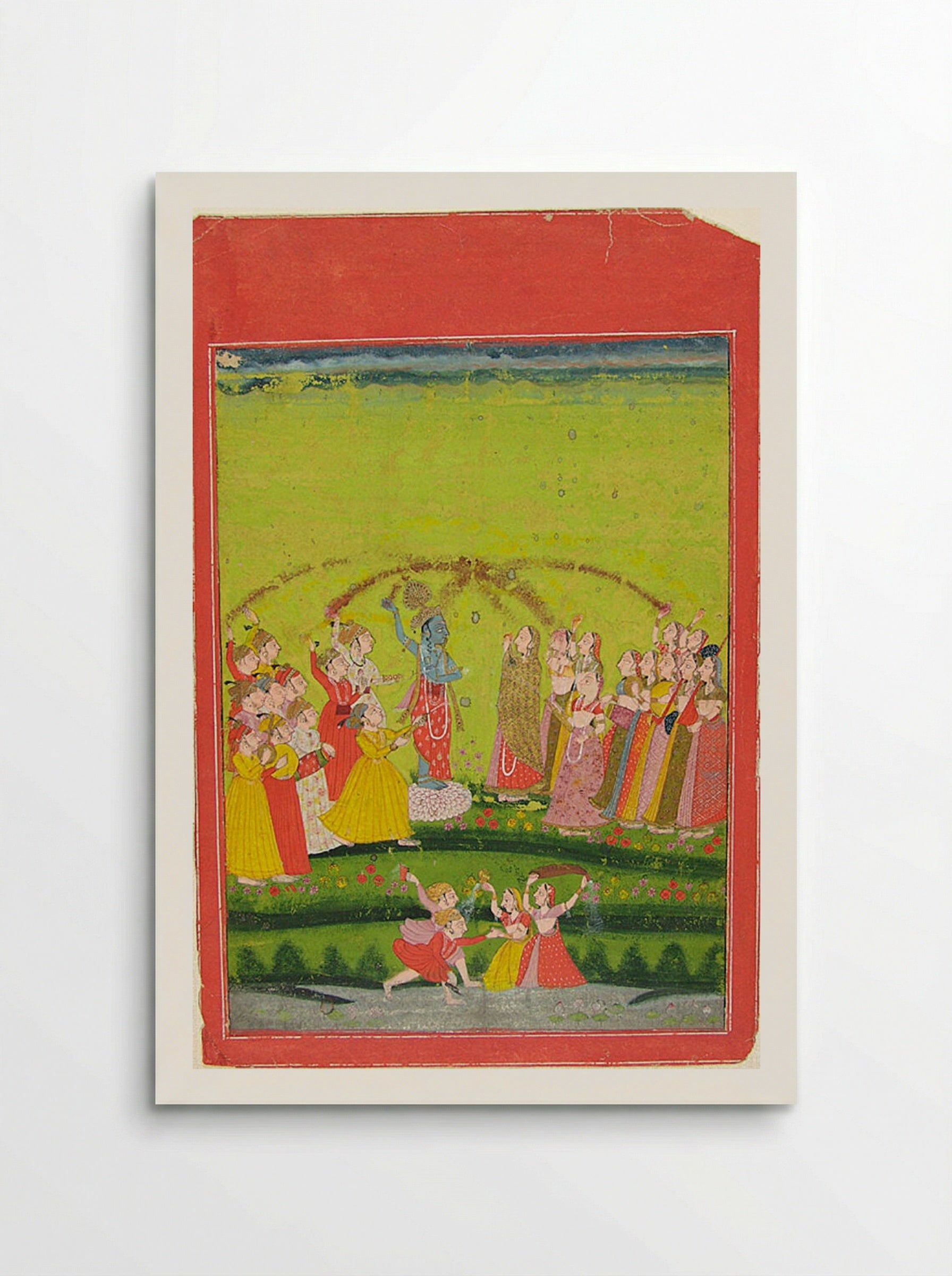 Radha and Krishna Celebrating Holi - Unknown Artist - Poster