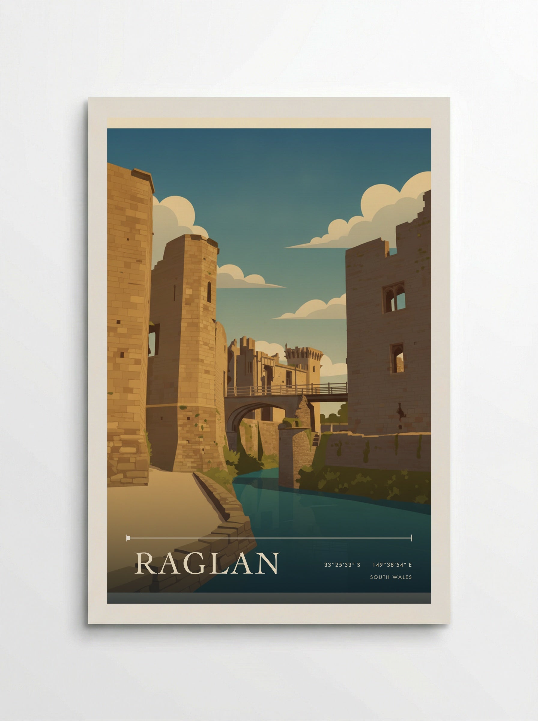 Raglan South Wales Wales Travel Poster - Poster