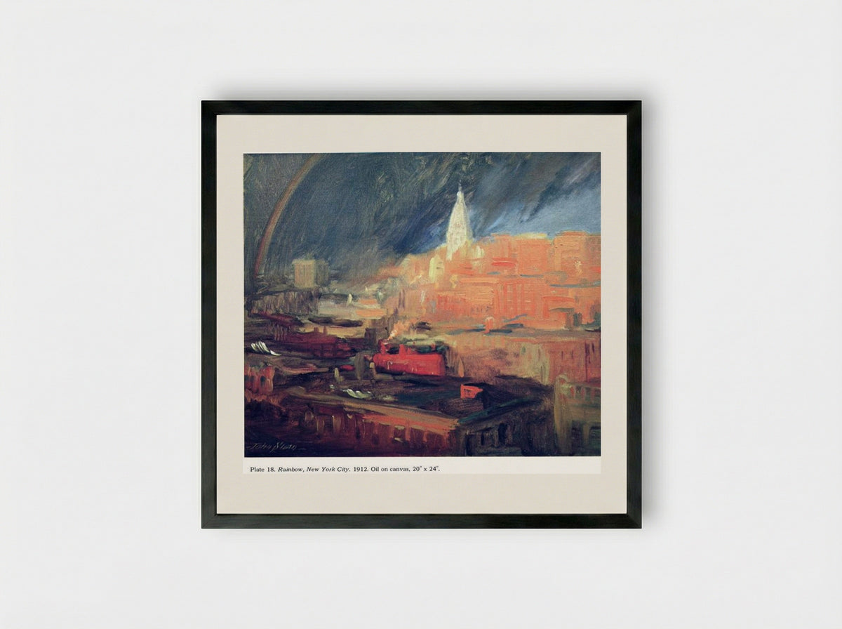 Rainbow, New York City - John French Sloan - Framed Print Black