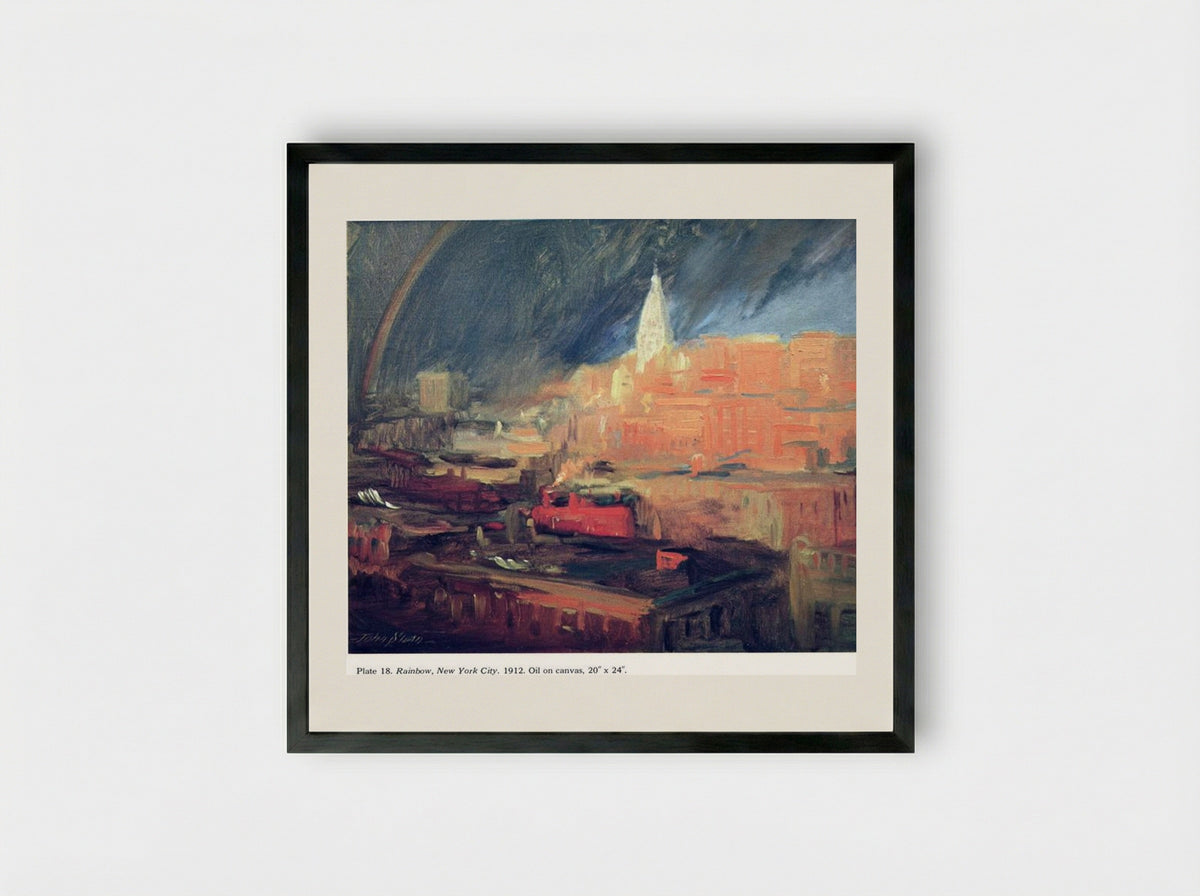 Rainbow, New York City - John French Sloan - Framed Print Black