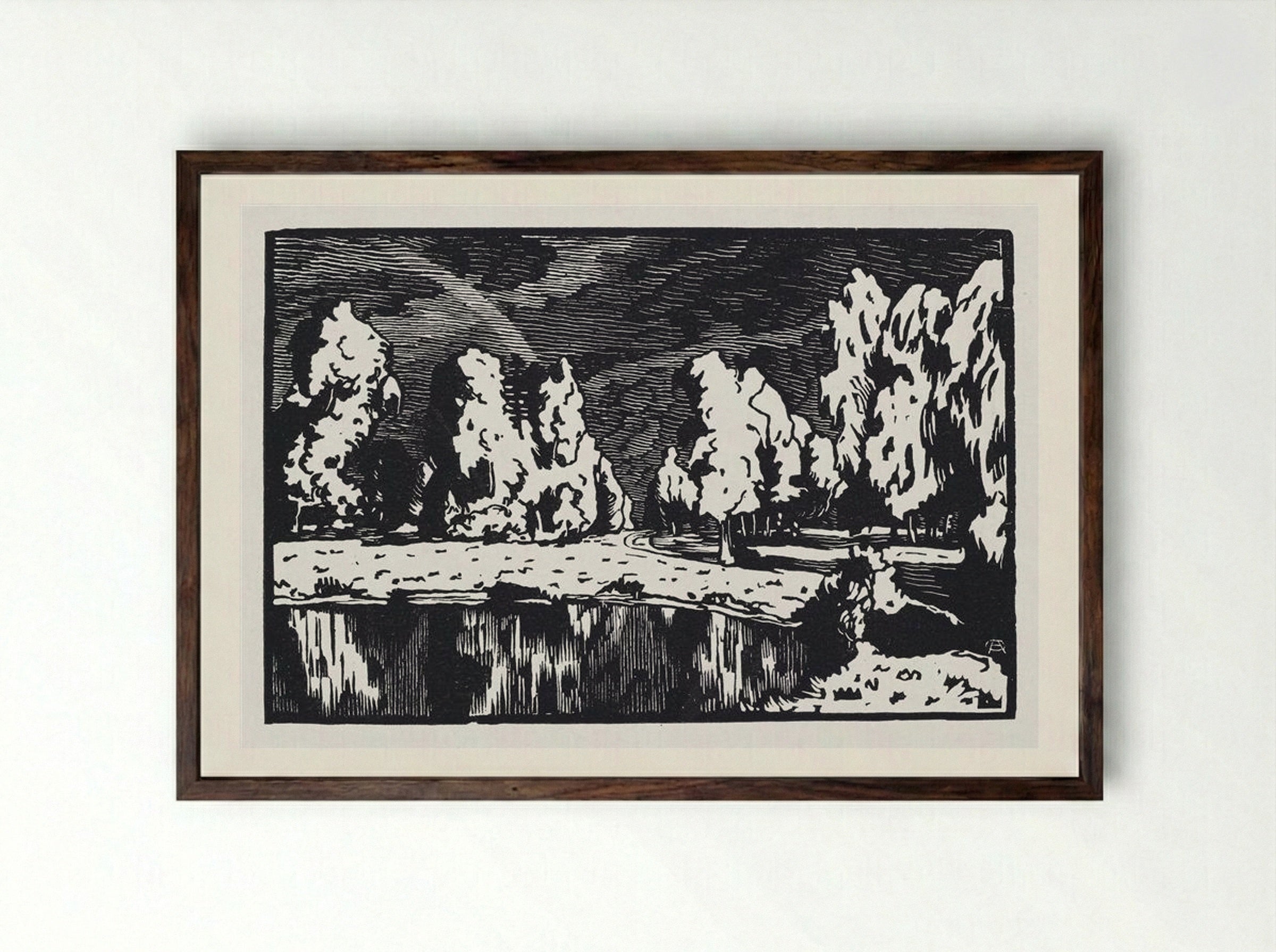 Rainbow - Anna Ostroumova-Lebedeva - Framed Print Dark Wood