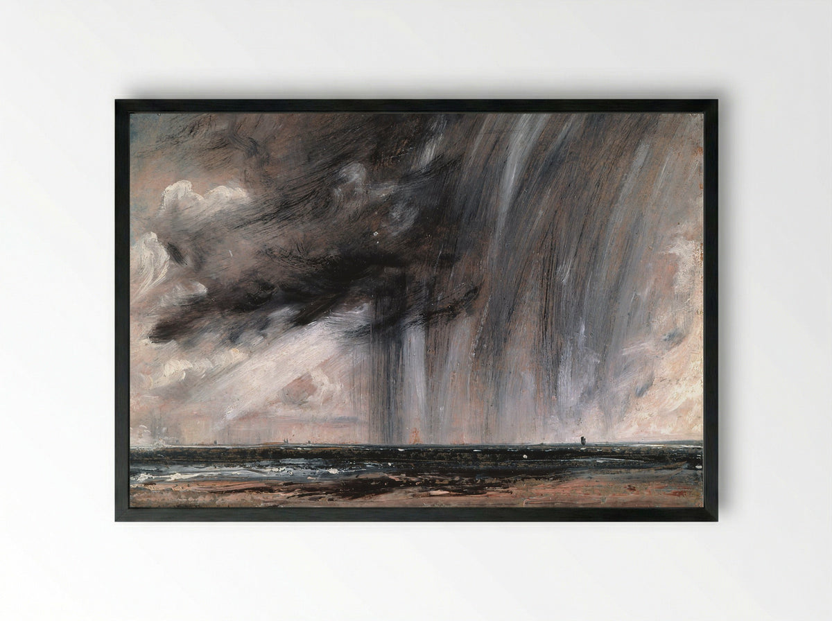 Rainstorm over the Sea - John Constable - Framed Print Black