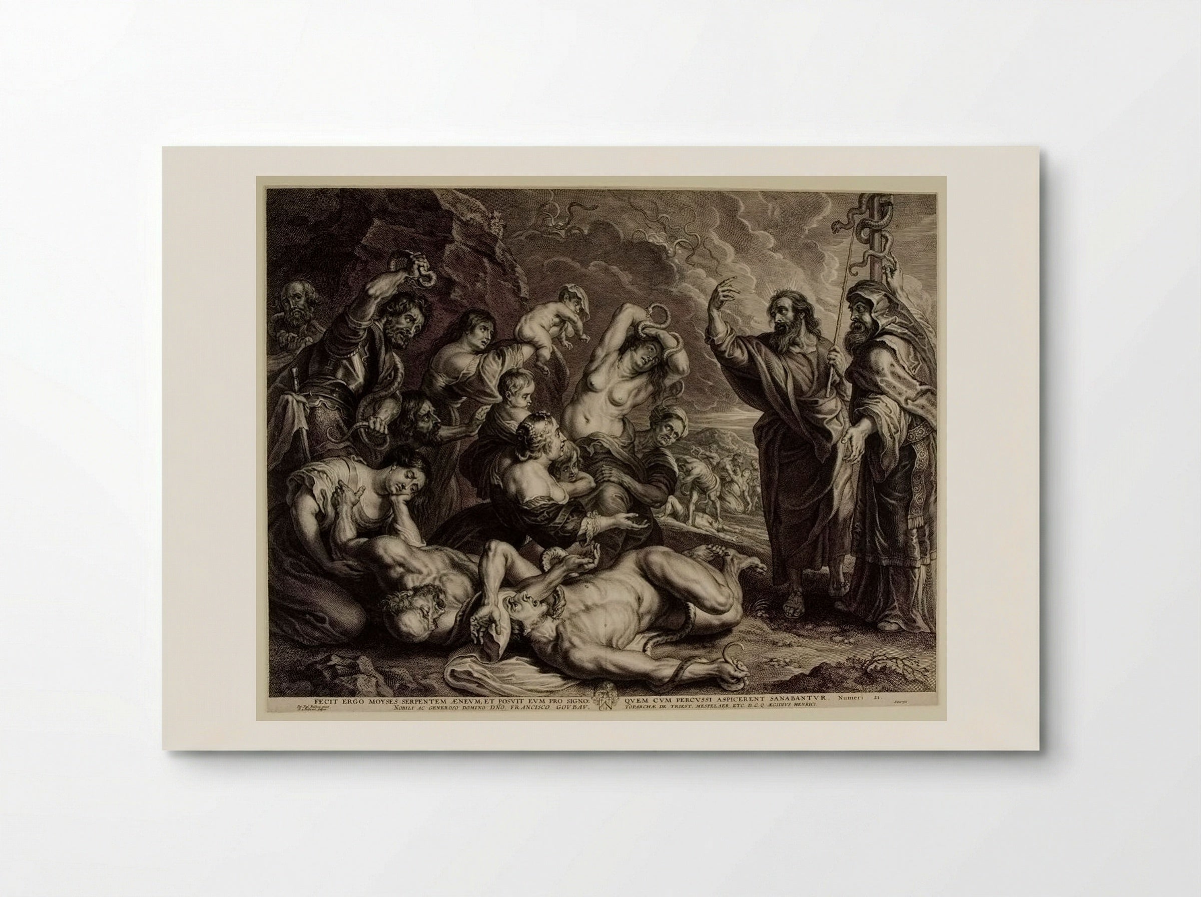 Raising of the Brazen Serpent - Schelte Adamsz. Bolswert - Poster