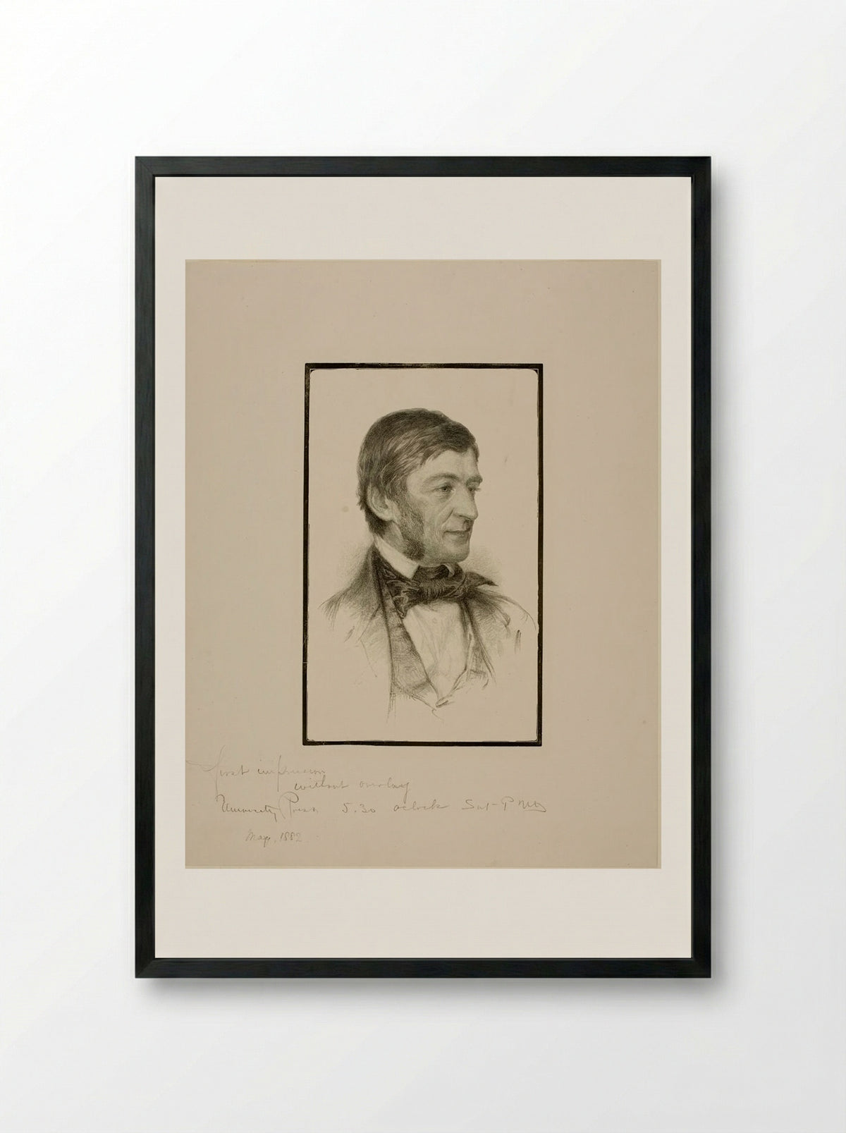 Ralph Waldo Emerson - William Baxter Closson - Framed Print Black