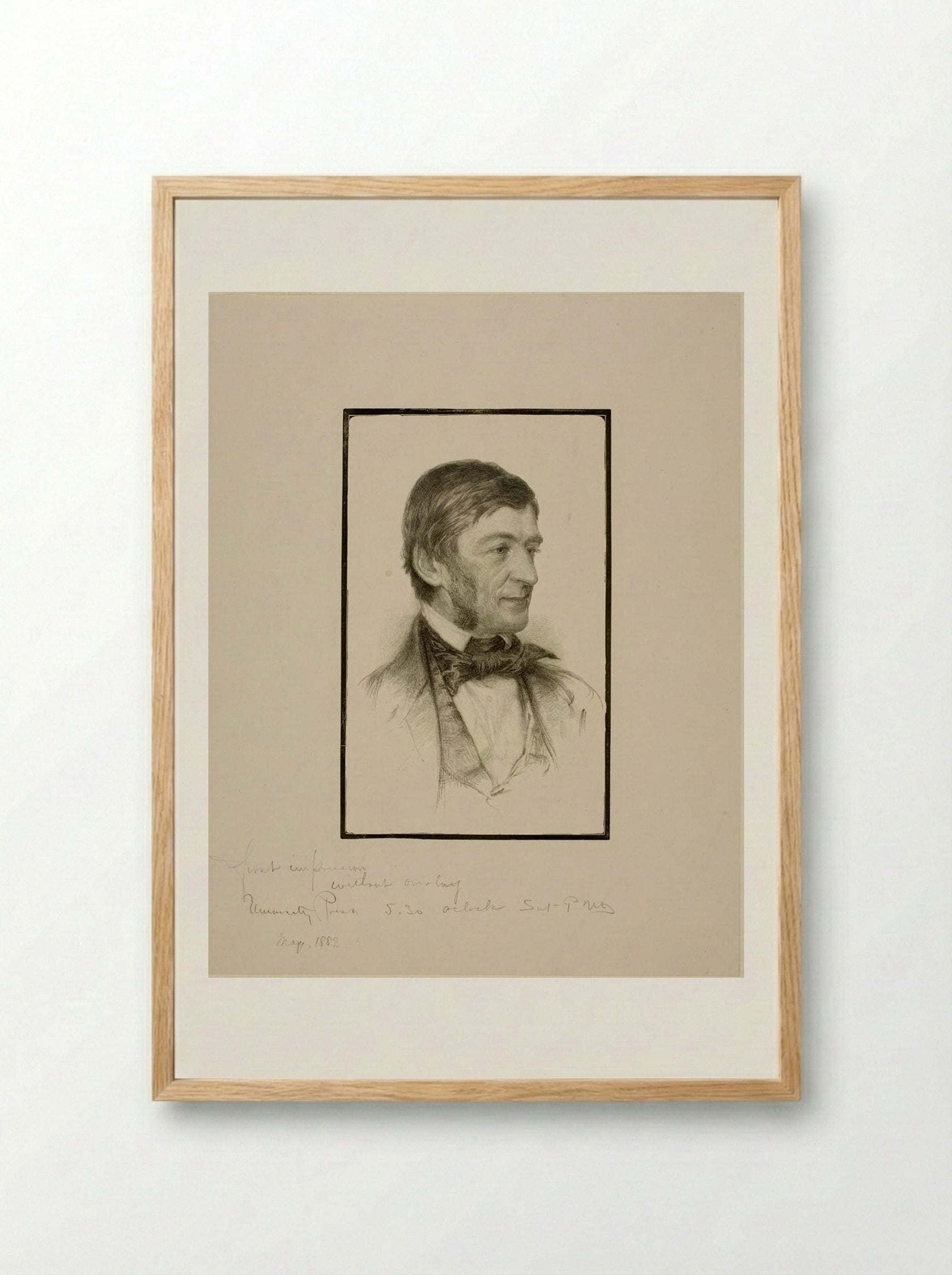 Ralph Waldo Emerson - William Baxter Closson - Framed Print Wood