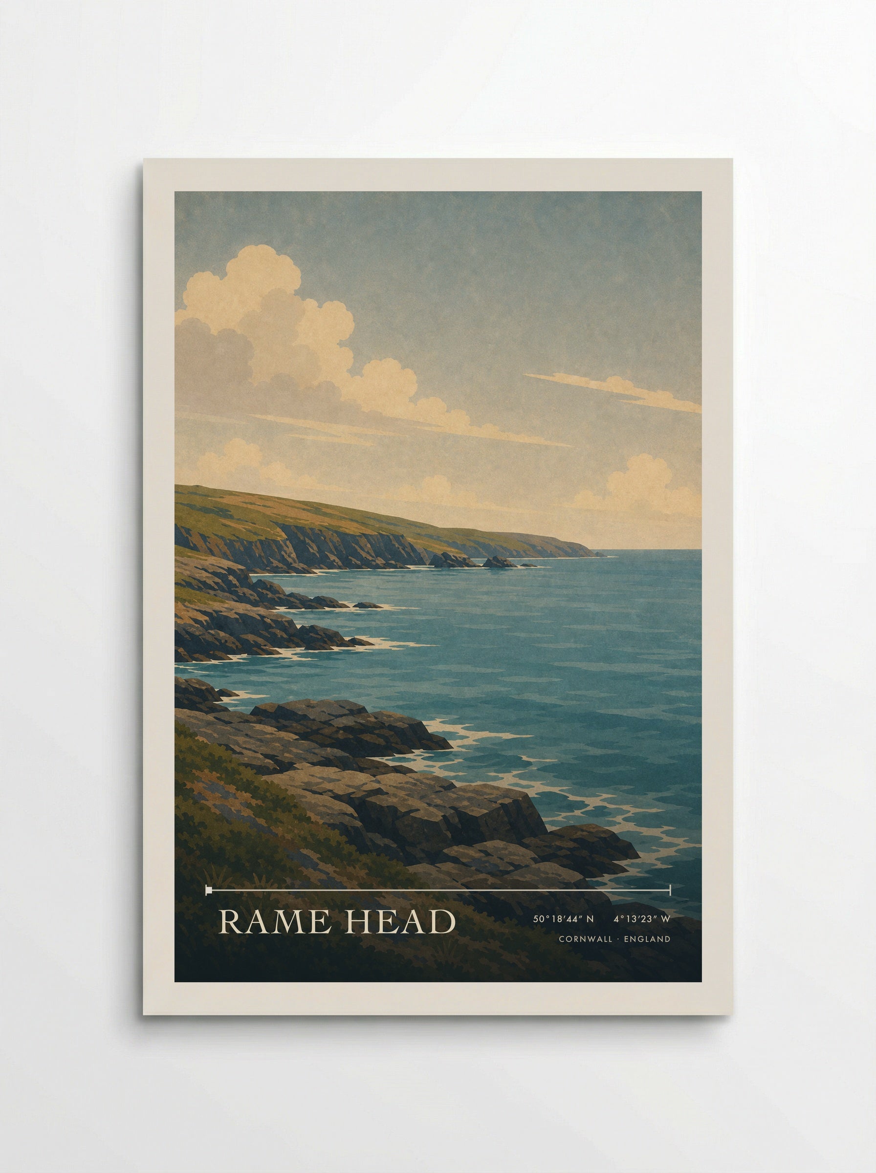 Rame Head Cornwall England Travel Poster - Poster