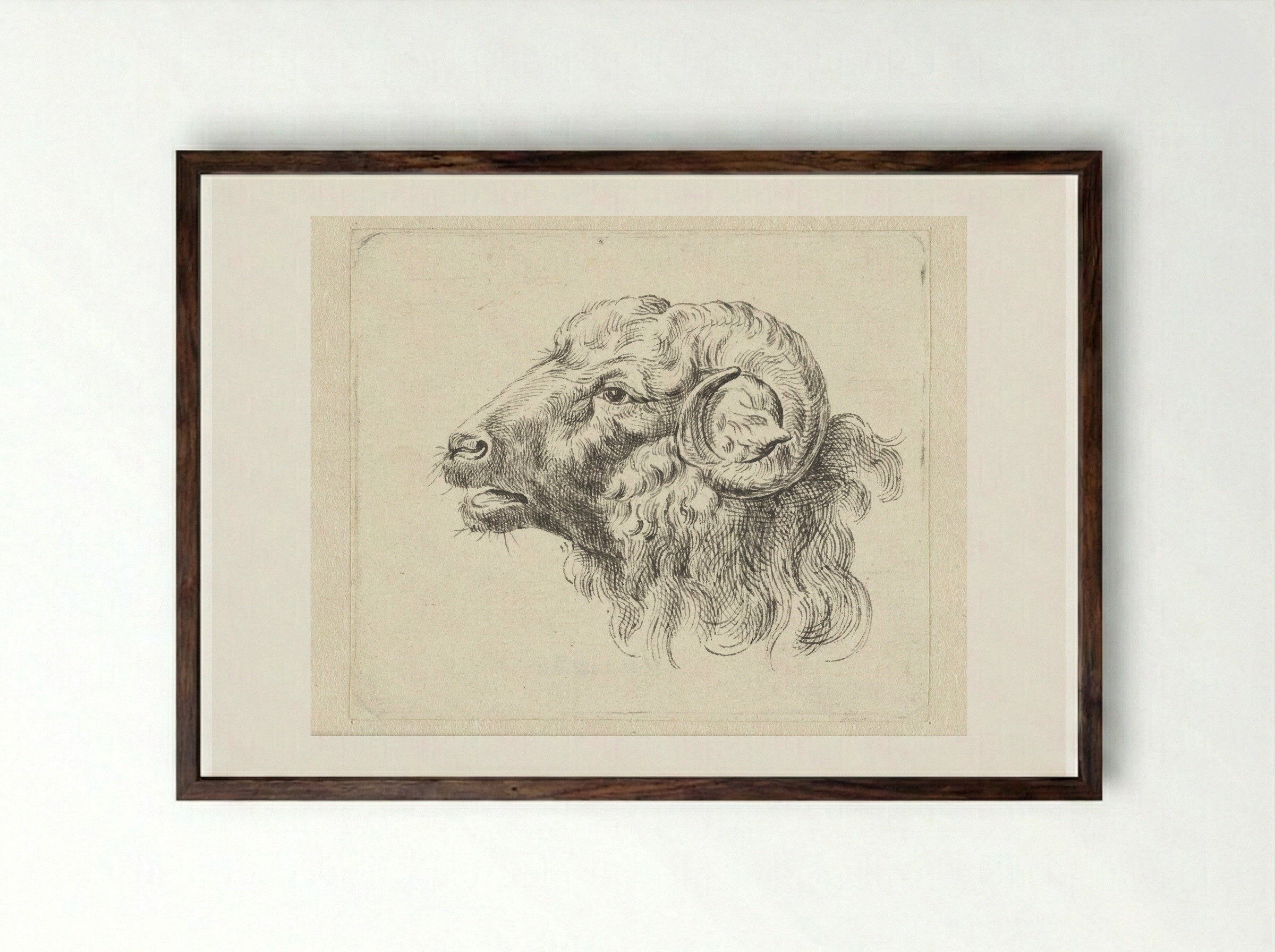 Ramskop, naar links - Abraham Delfos - Framed Print Dark Wood