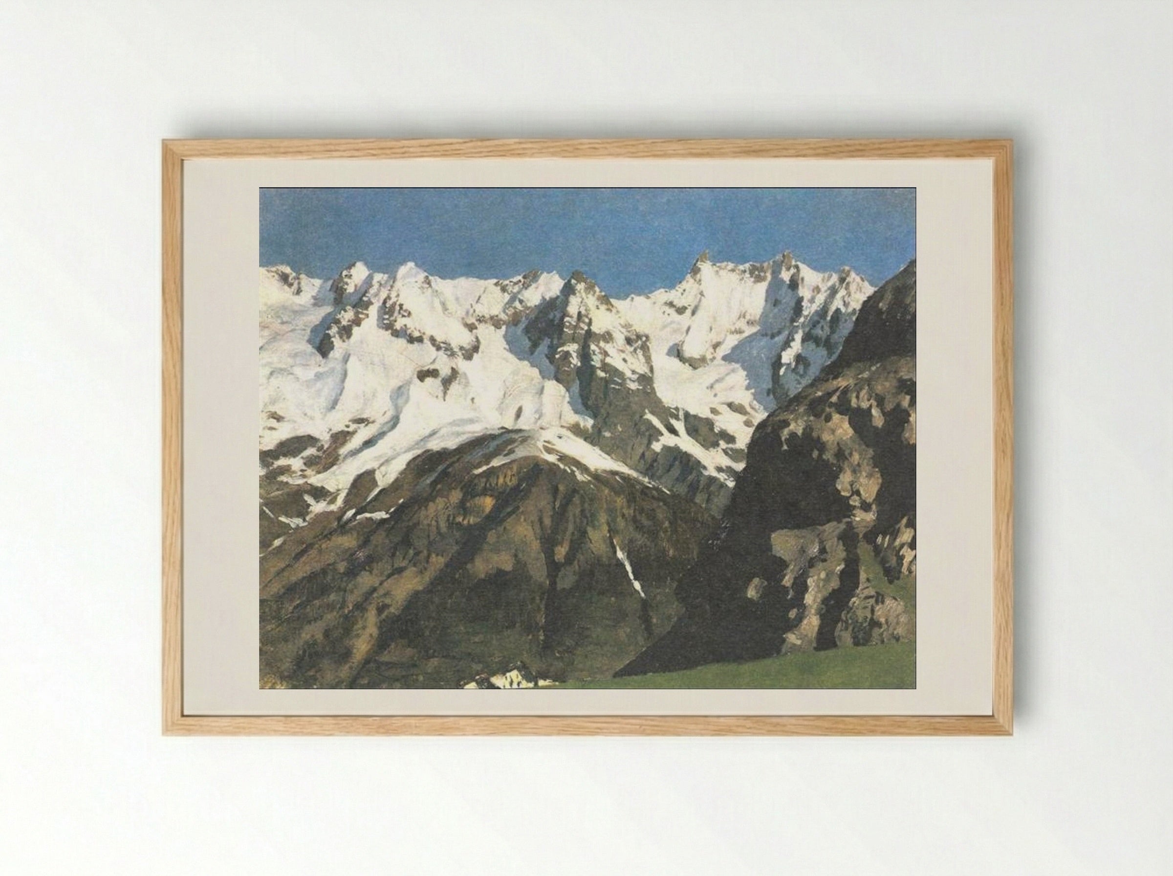 Range of Mountains, Mont Blanc - Isaac Levitan - Framed Print Wood