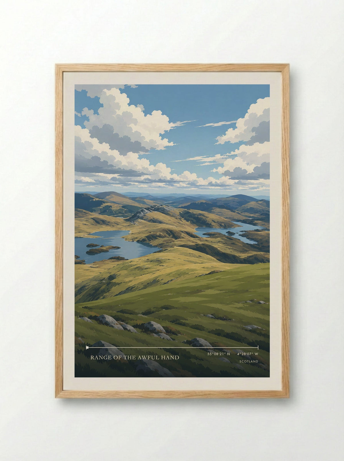Range of the Awful Hand | Travel Poster - Framed Print Wood