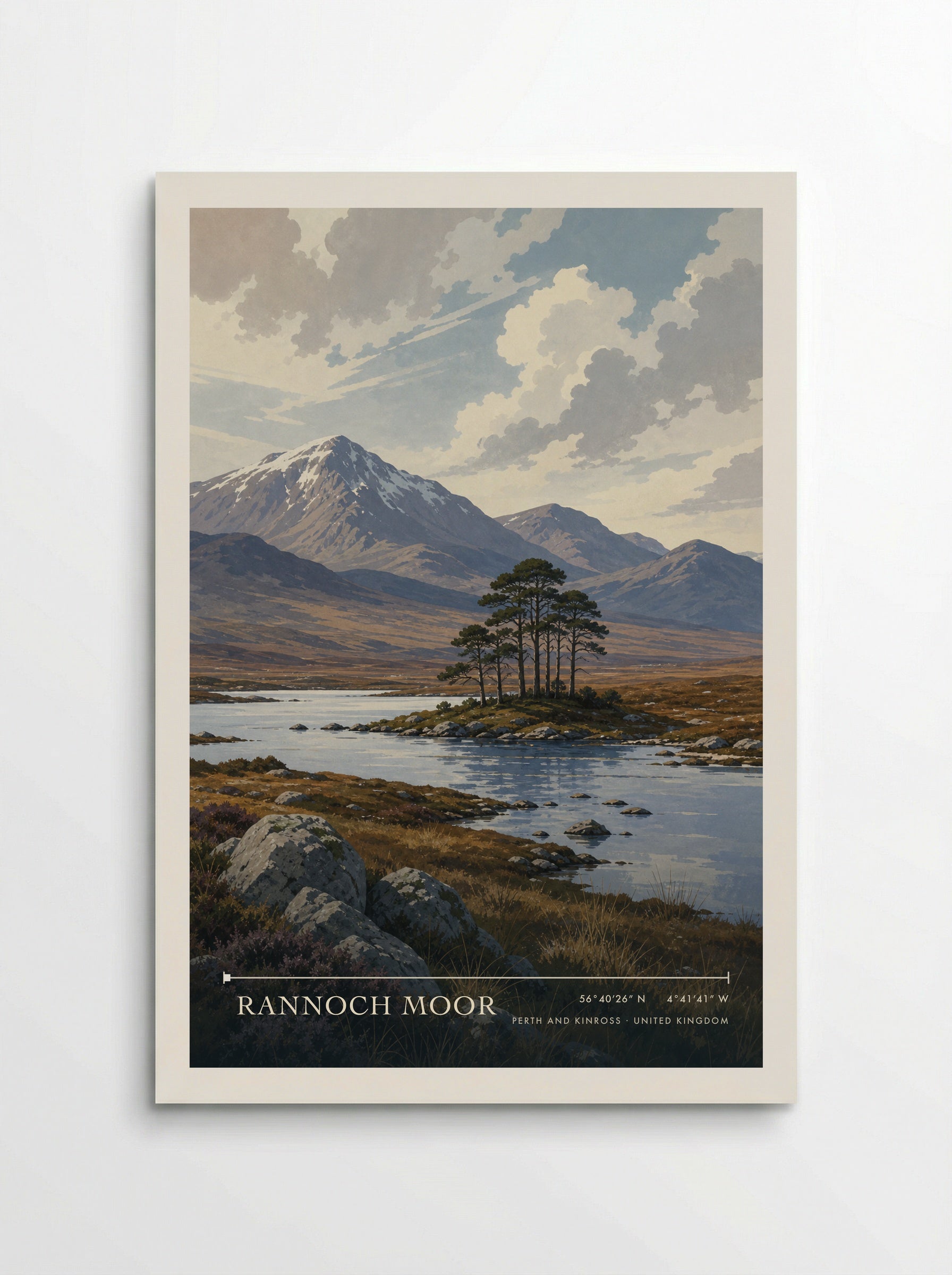 Rannoch Moor Perth and Kinross United Kingdom Travel Poster - Poster