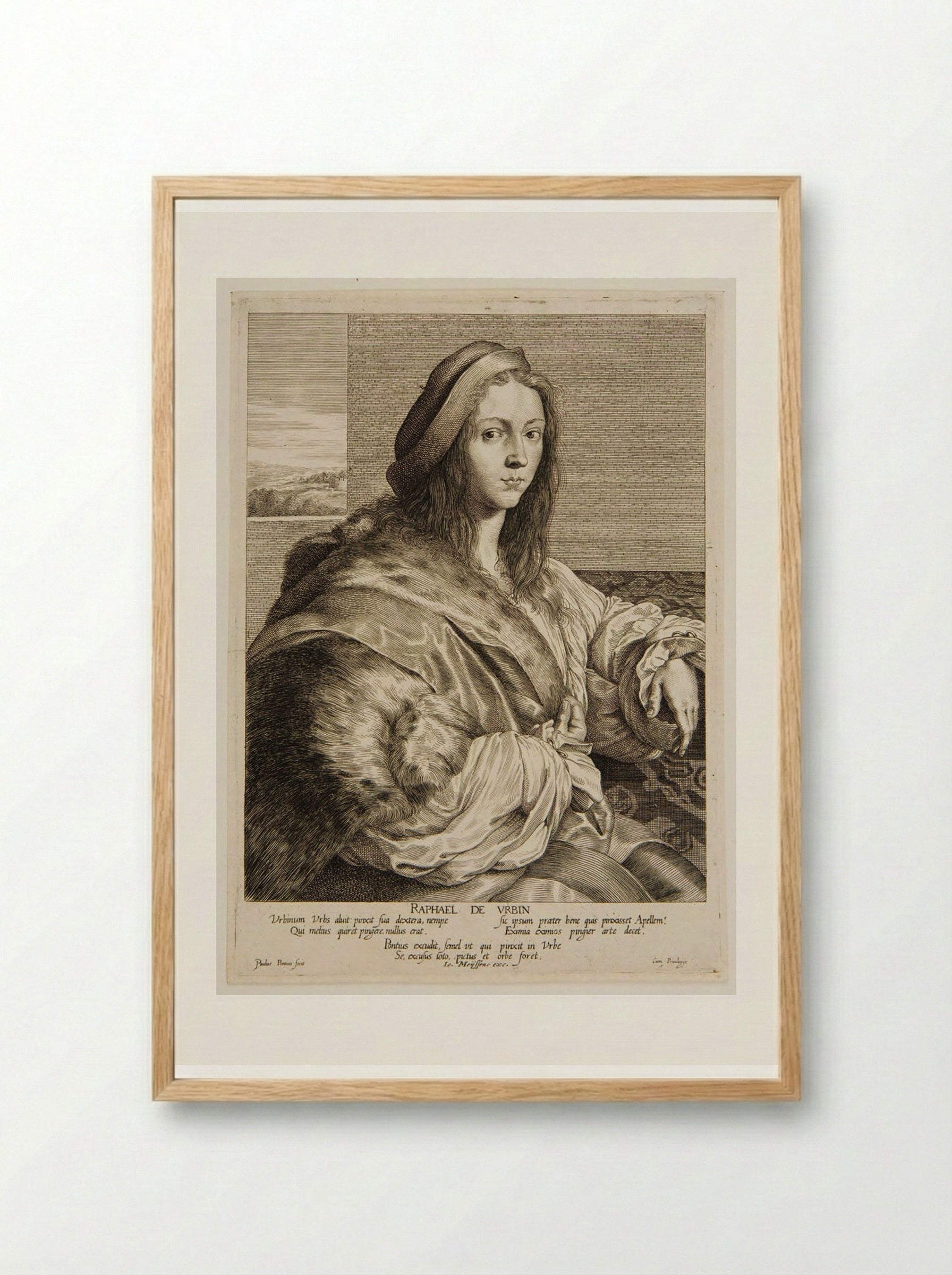 Raphael Urbin - Paulus Pontius - Framed Print Wood