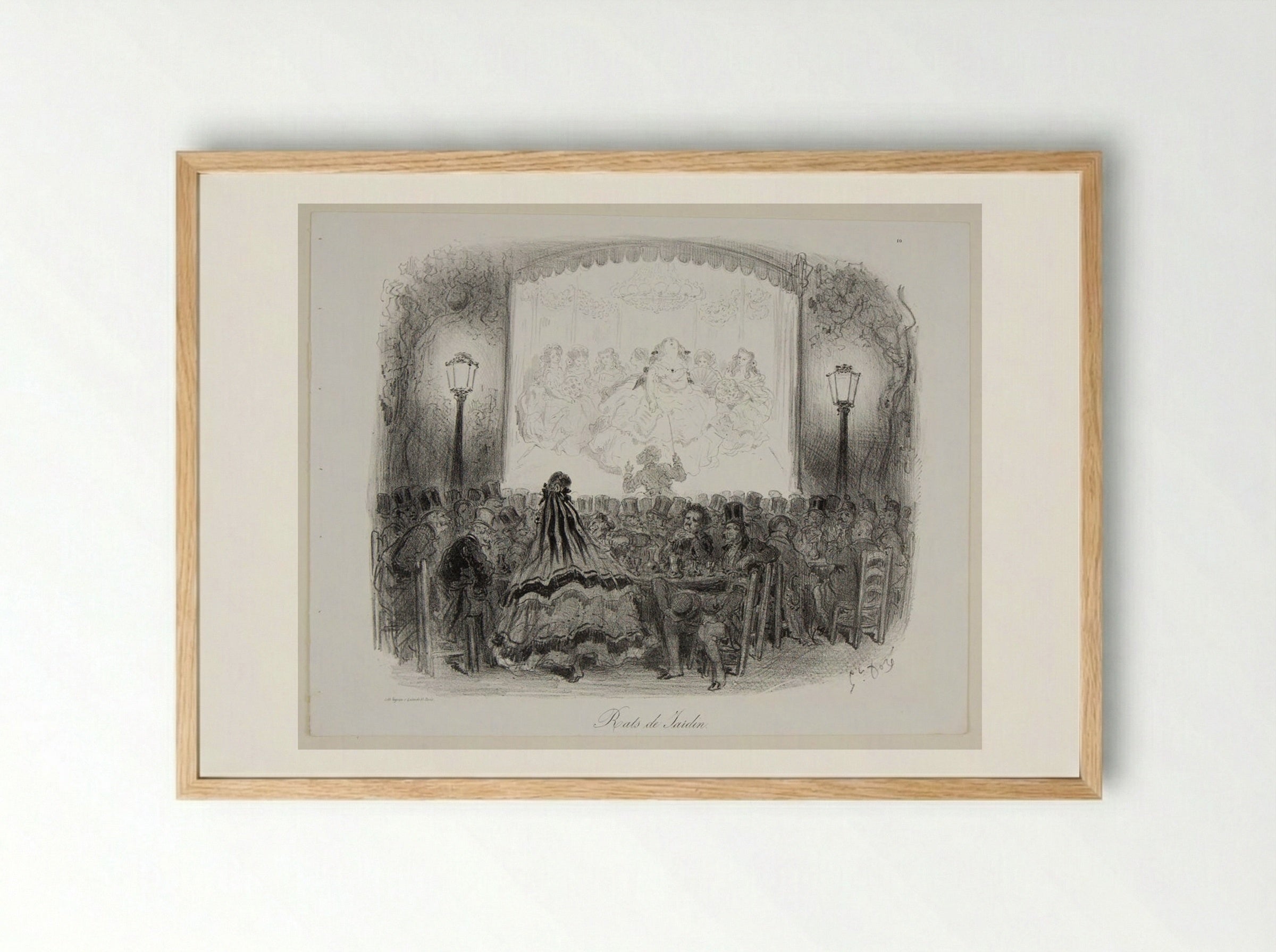 Rats de Jardin - Gustave Doré - Framed Print Wood