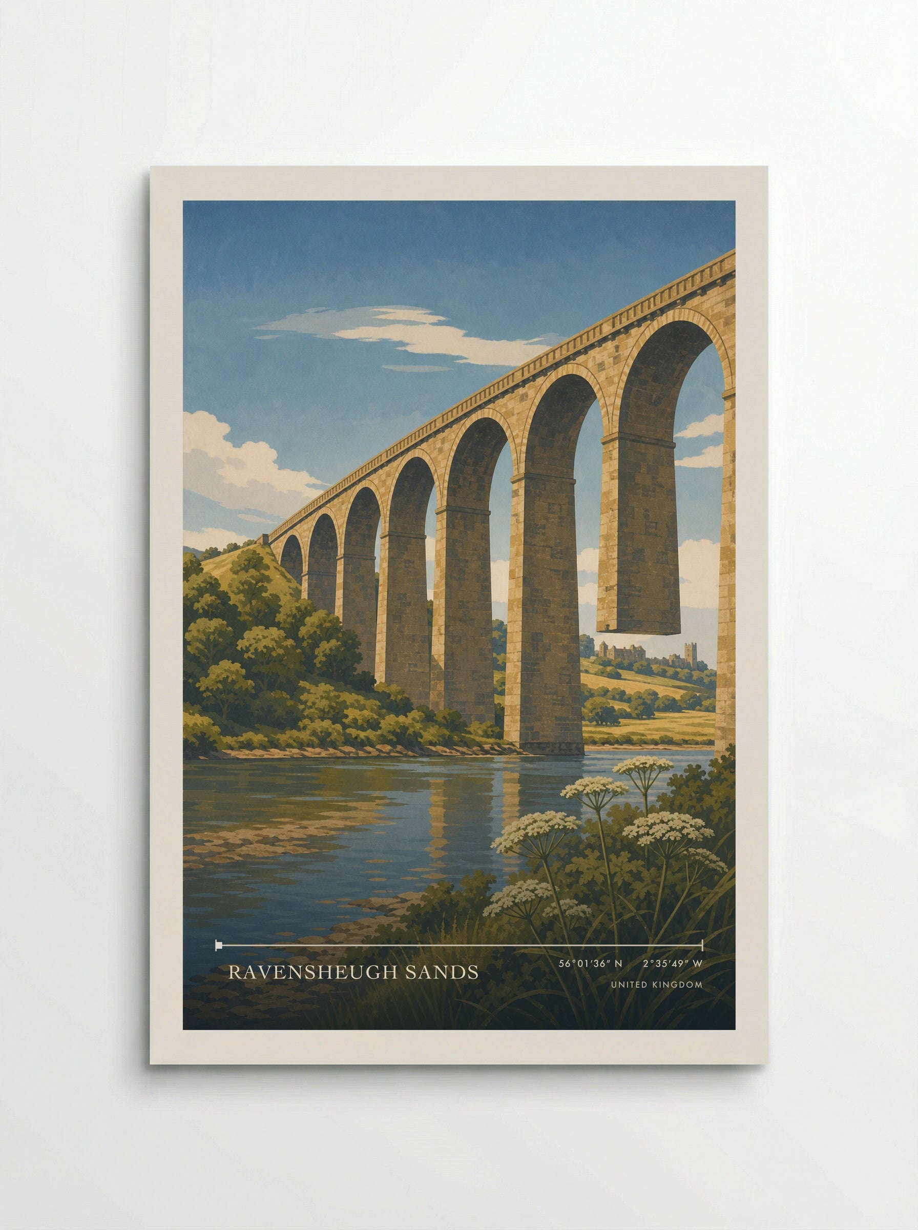 Ravensheugh Sands United Kingdom Travel Poster - Poster