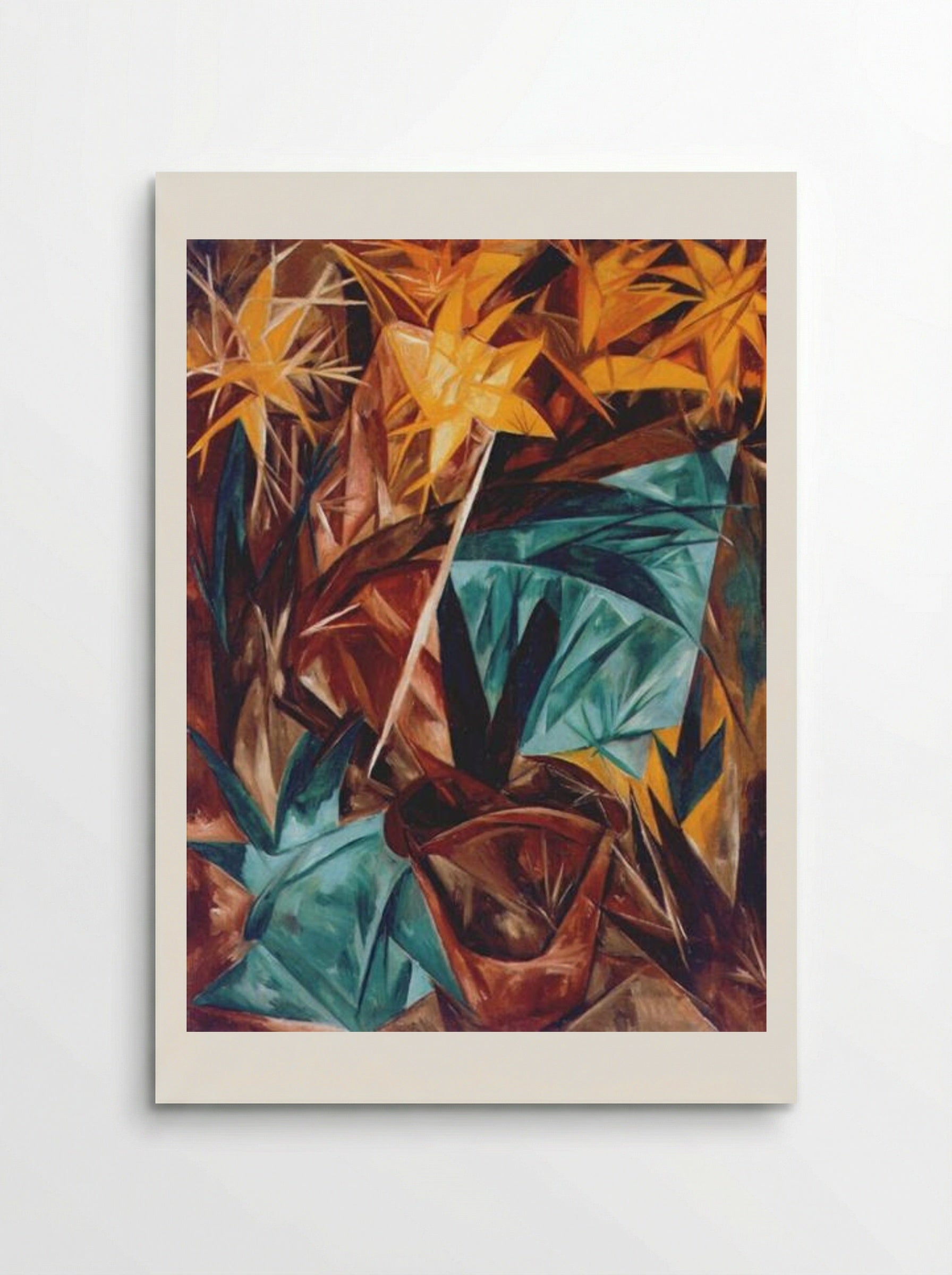 Rayonist Lilies - Natalia Goncharova - Poster