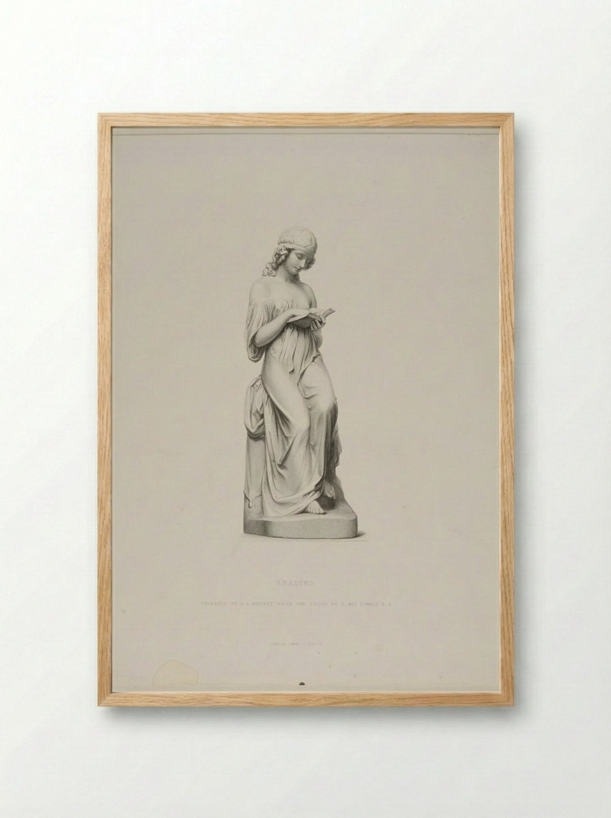 Reading (After Patrick MacDowell) - Richard Austin Artlett - Framed Print Wood