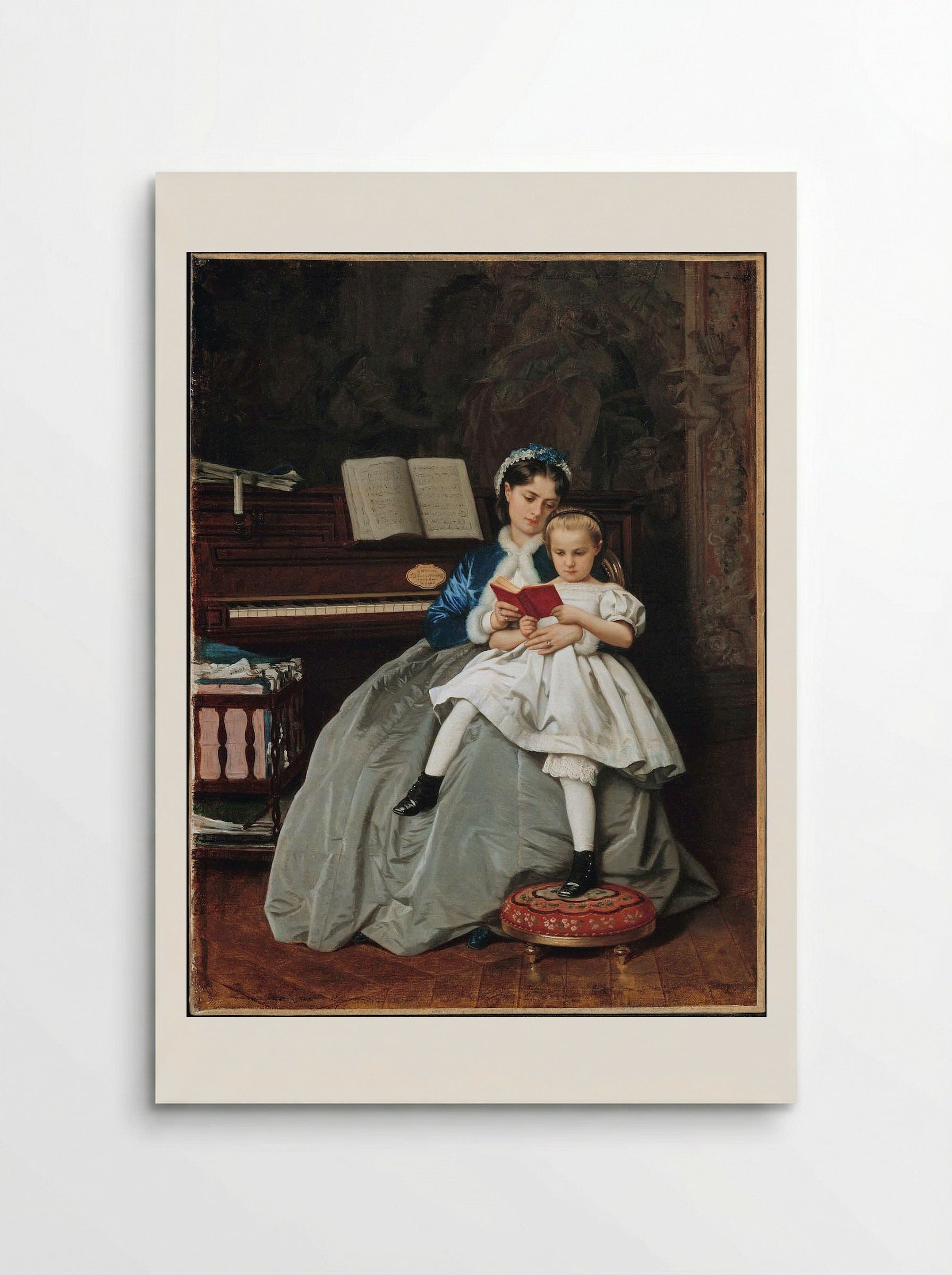 Reading Lesson - Auguste Toulmouche - Poster