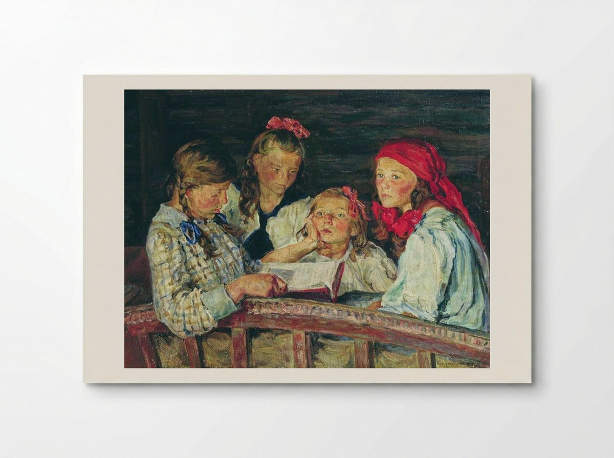 Reading a Book - Nikolay Bogdanov-Belsky - Poster