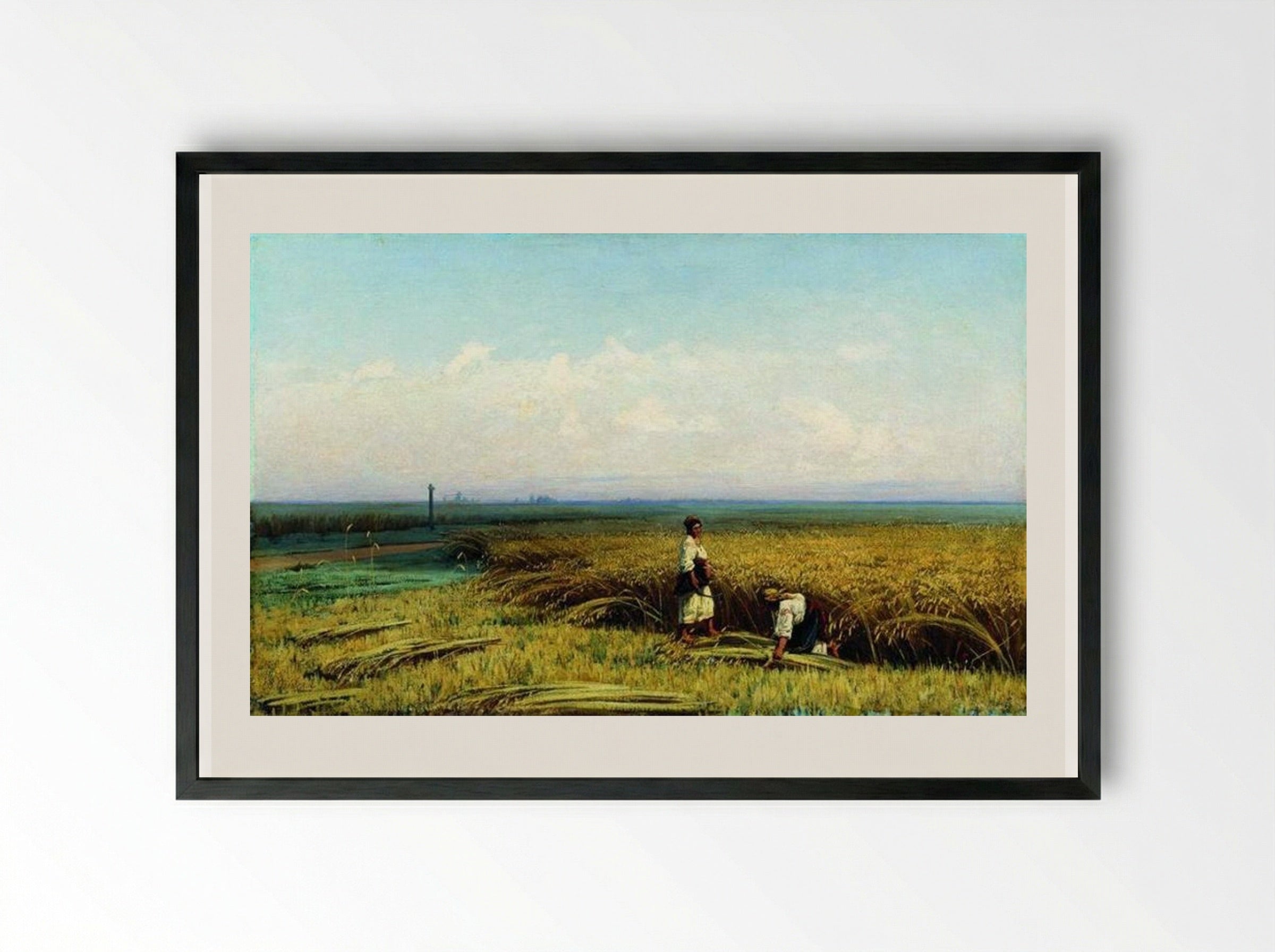 Reaping - Volodymyr Orlovsky - Framed Print Black