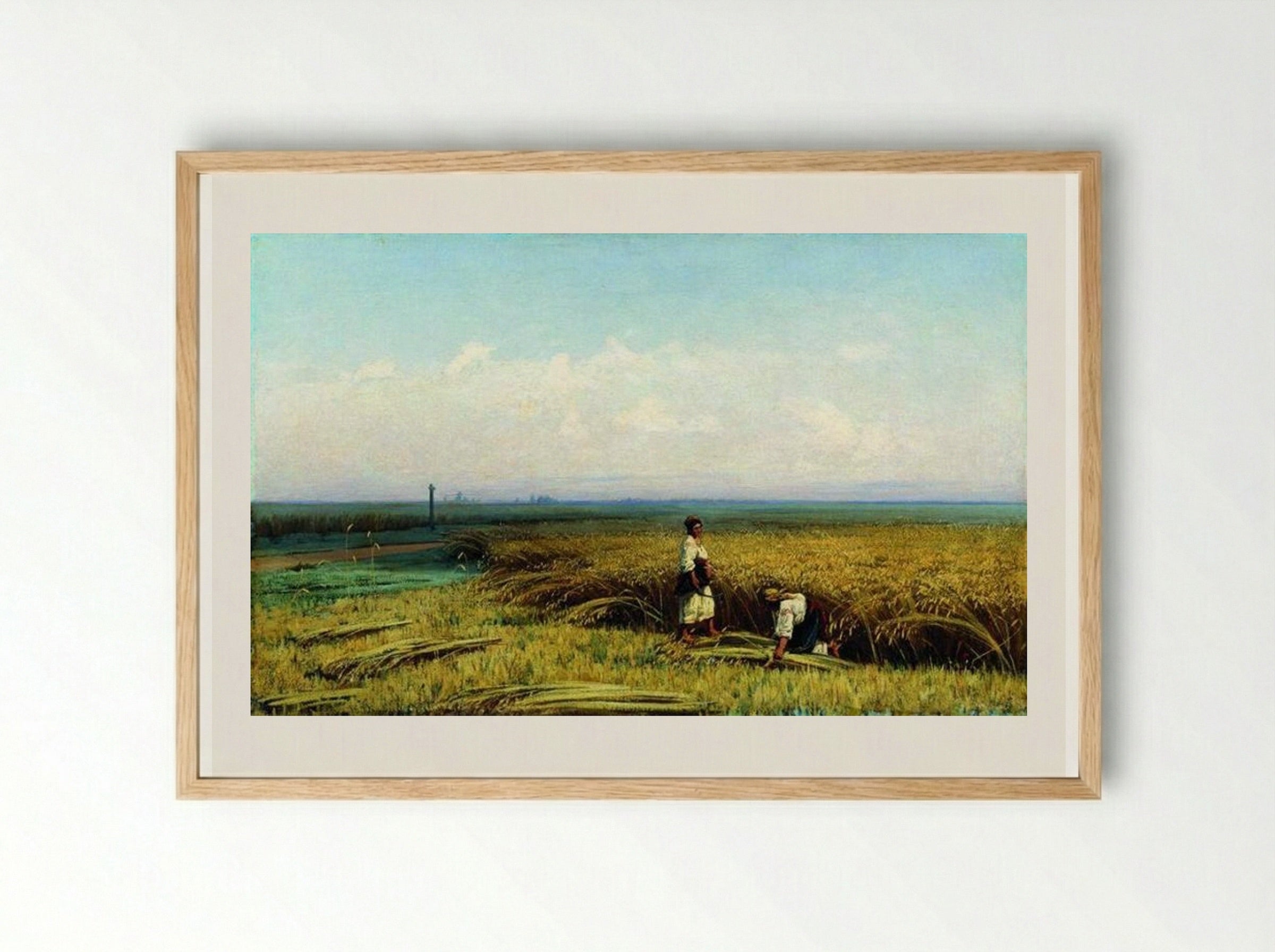 Reaping - Volodymyr Orlovsky - Framed Print Wood