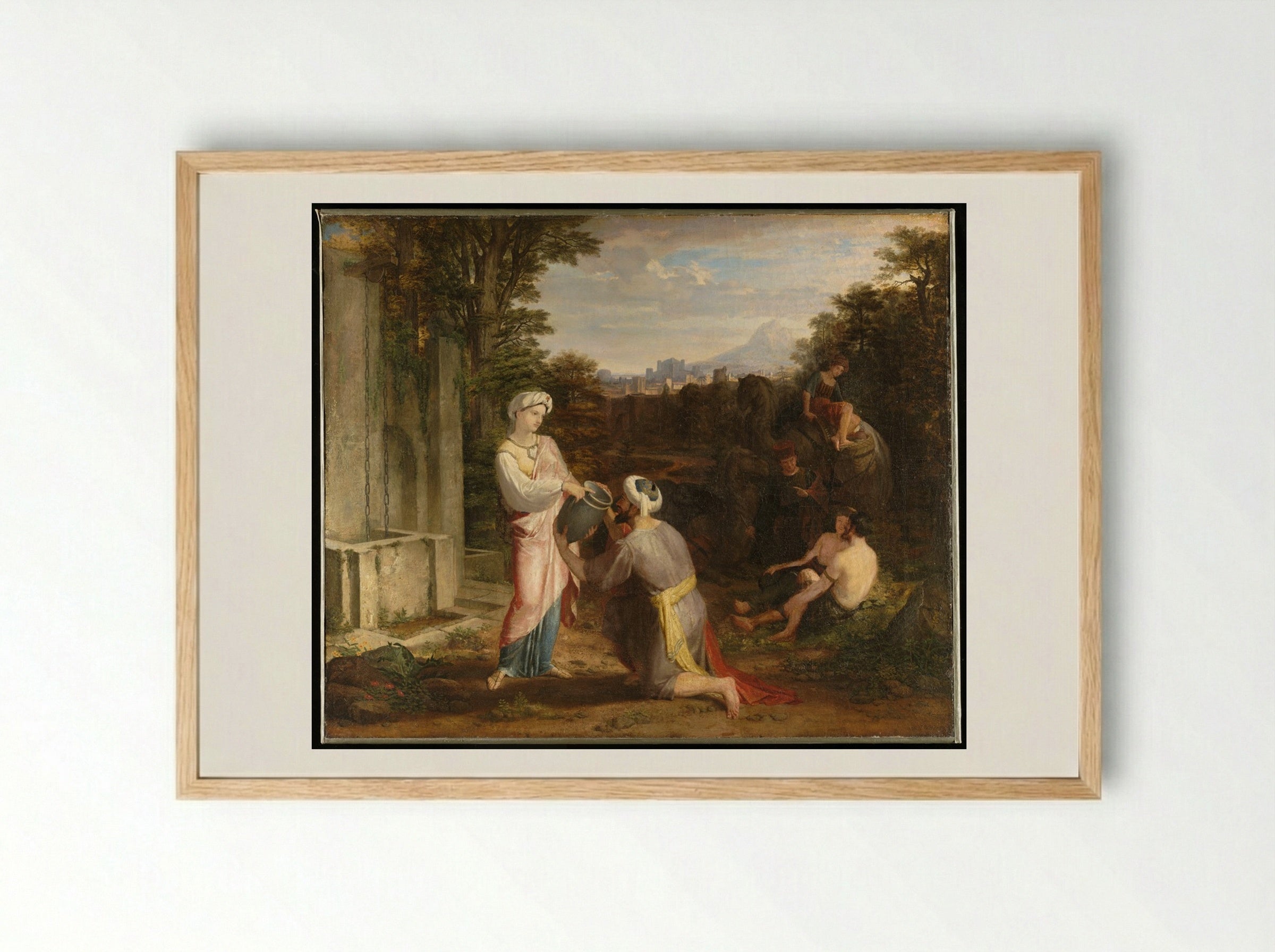 Rebecca at the Well - Washington Allston - Framed Print Wood