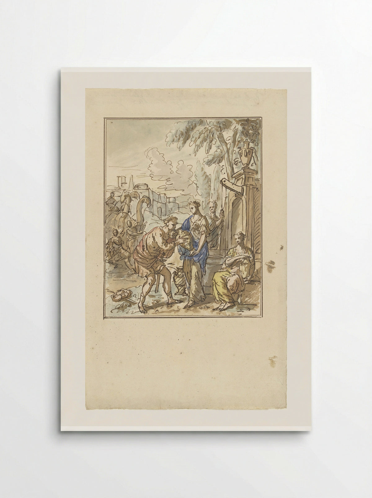 Rebekka geeft Eliëzer te drinken - Elias van Nijmegen - Poster
